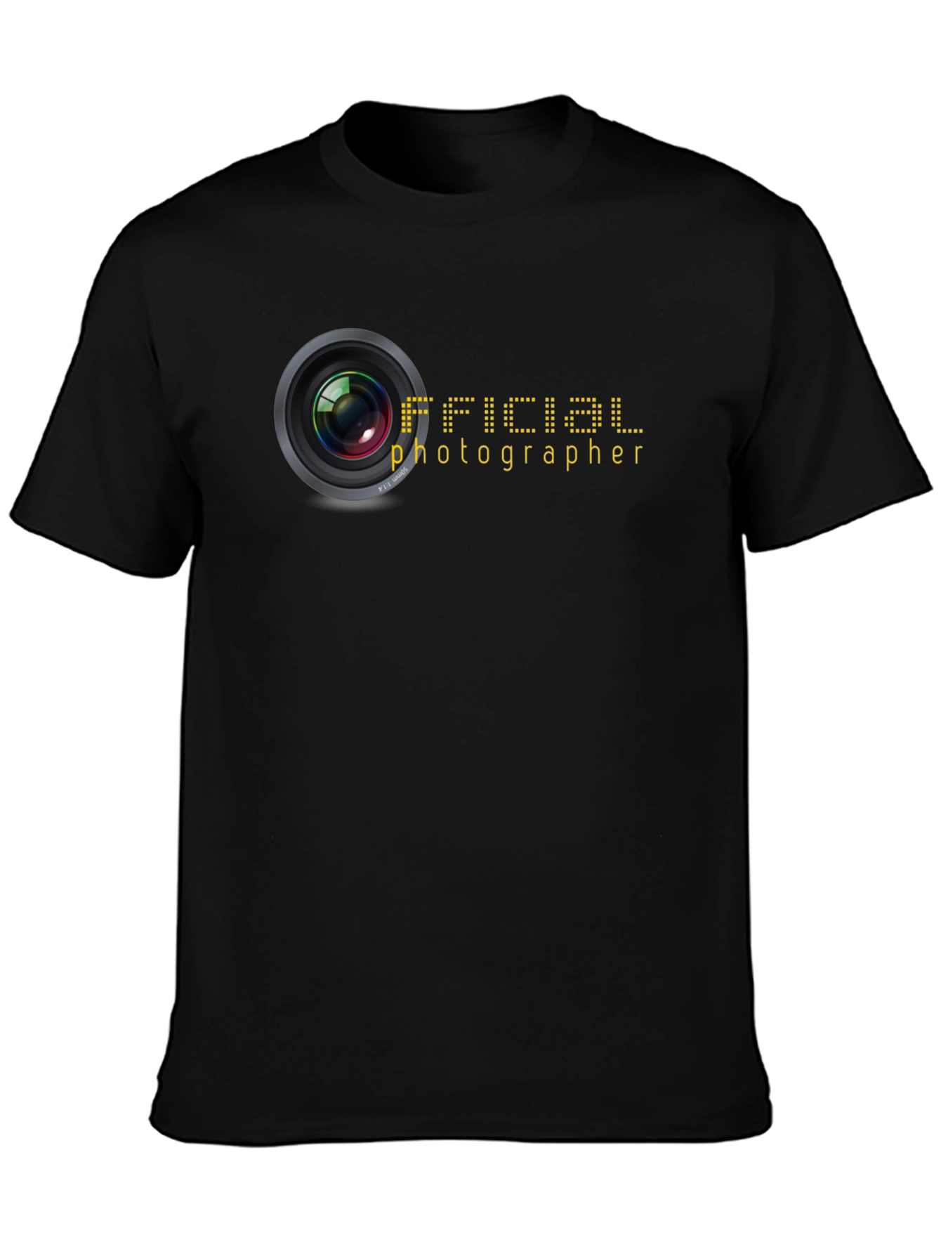 Black Official Photographer Graphic Black T-Shirt view 3
