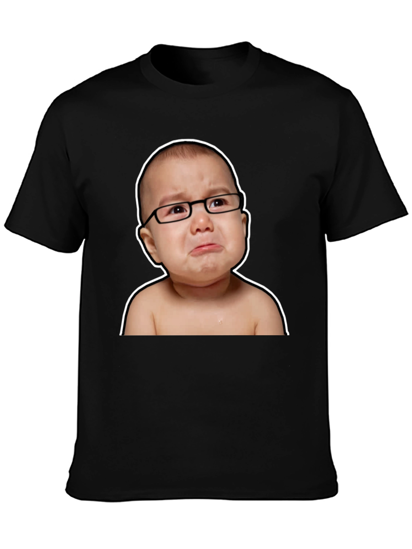 Black Crying Baby Graphic Tee view 3