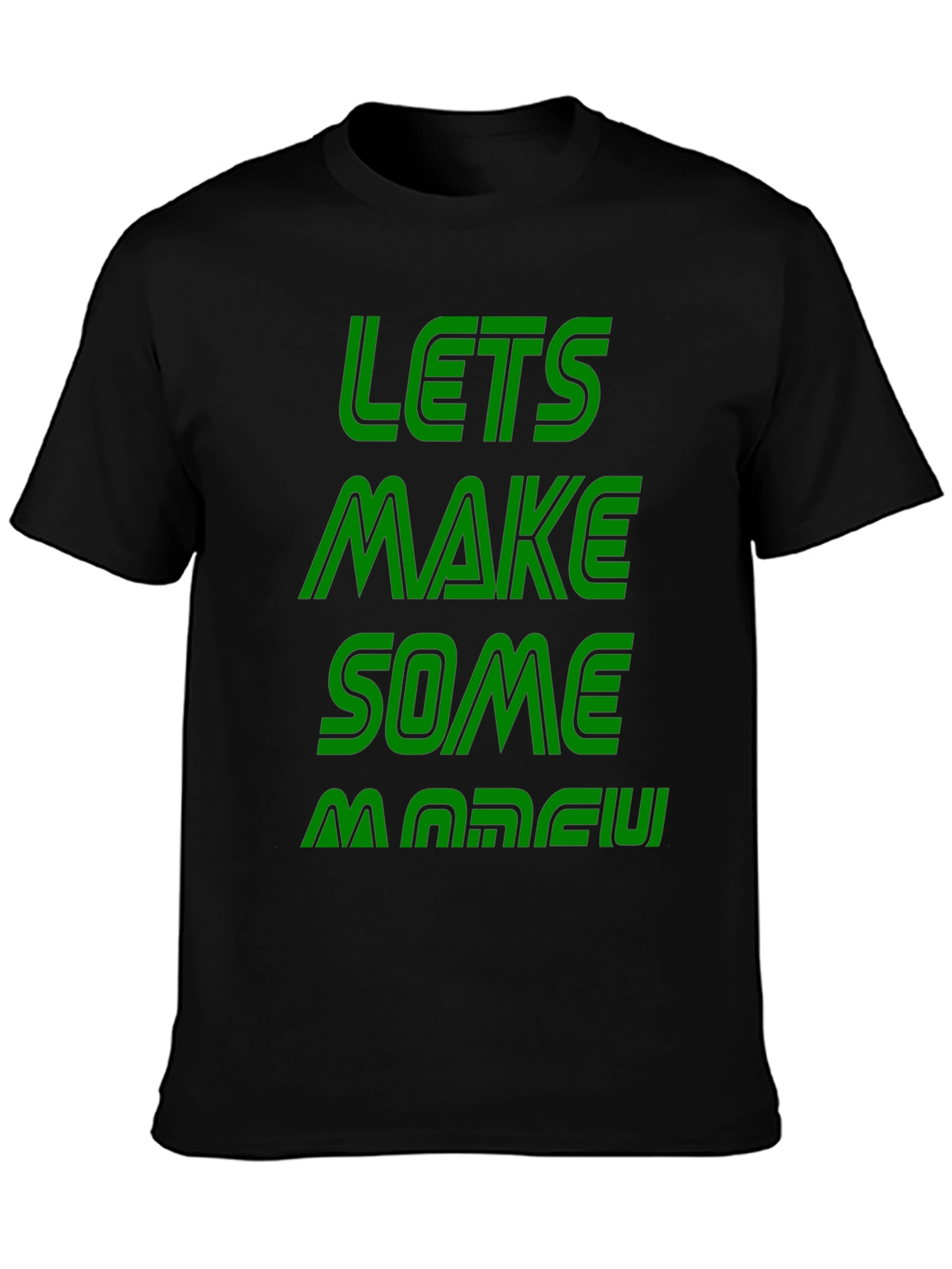 Black Let's Make Some Money Graphic Tee view 3