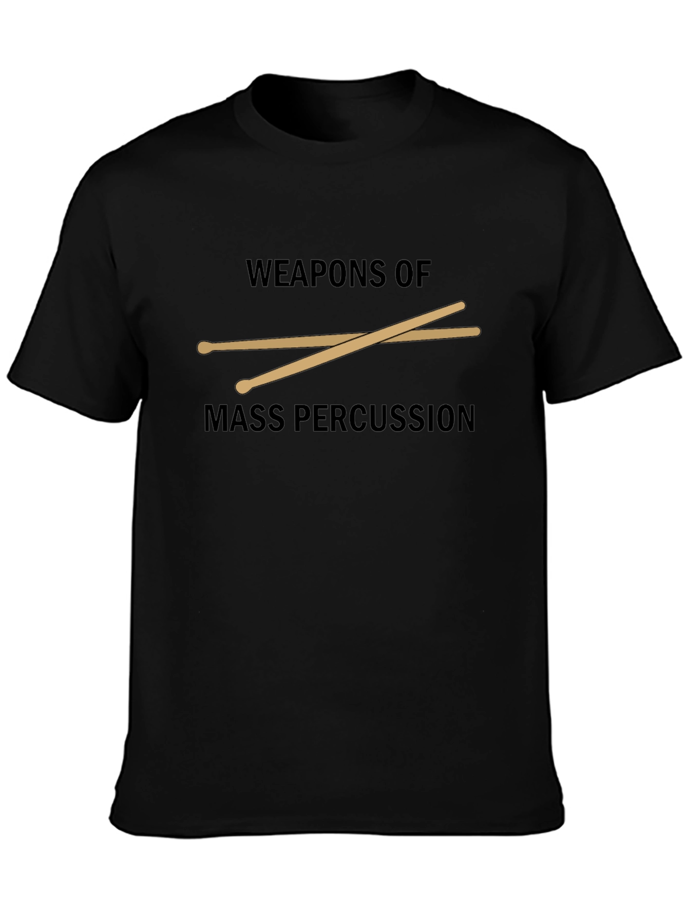 Black Weapons of Mass Percussion Black T-Shirt view 3