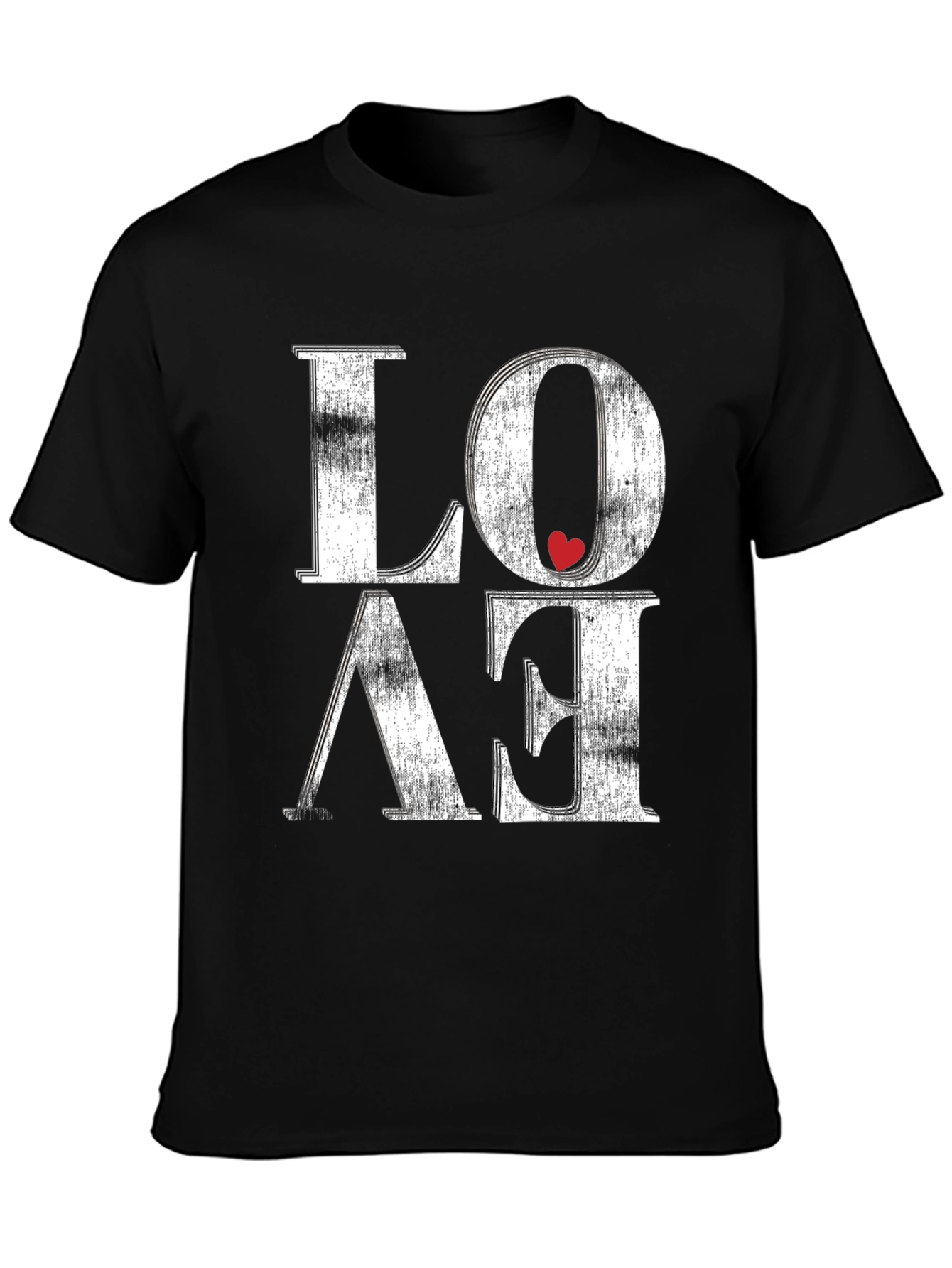 Black Love Graphic Tee - Distressed Print view 3
