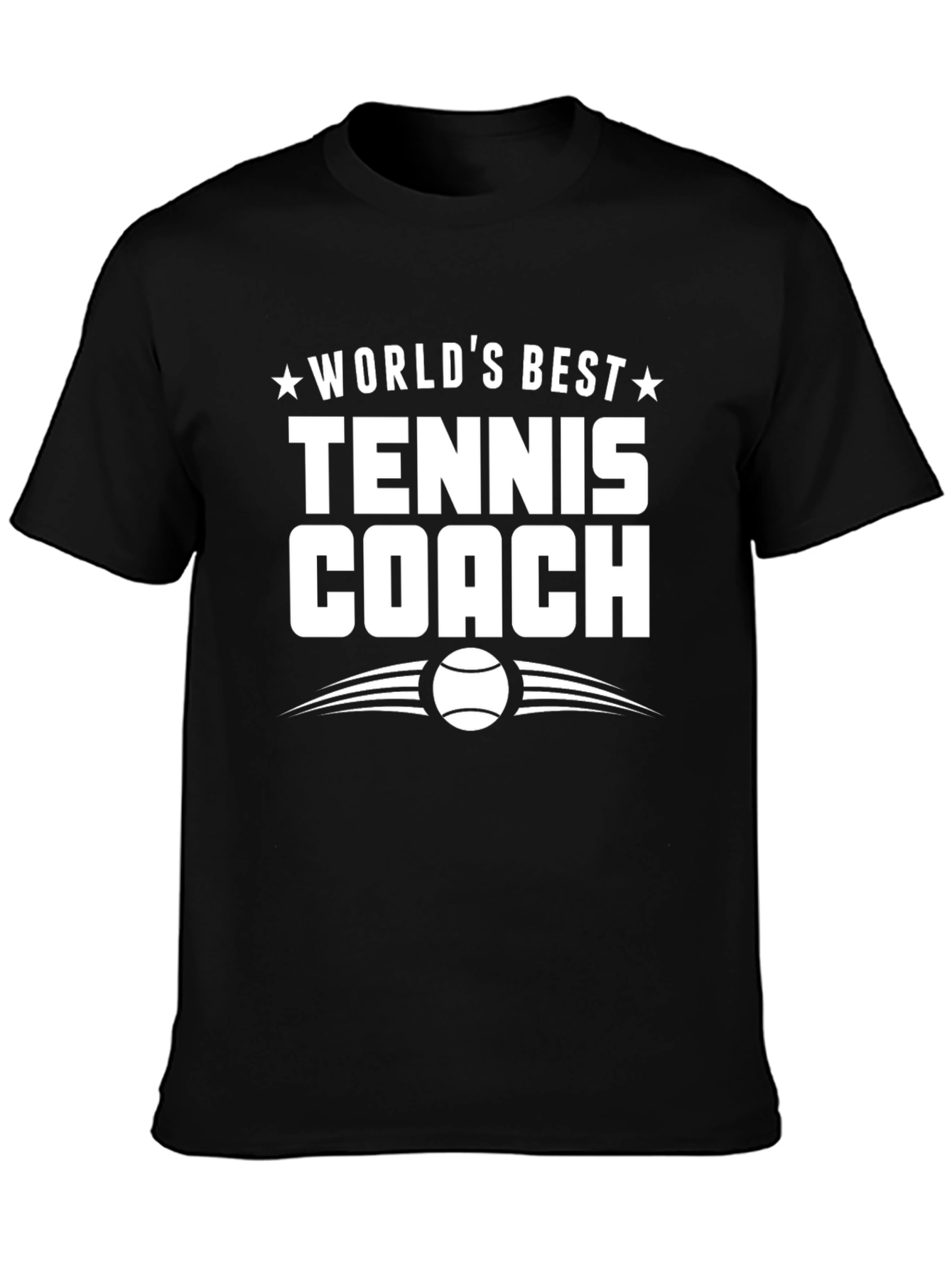 Black World's Best Tennis Coach T-Shirt view 3