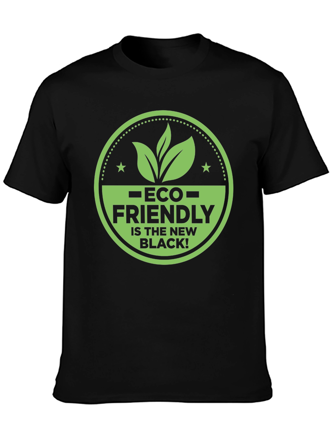 Black Eco-Friendly T-Shirt: Black is the New Black! view 3