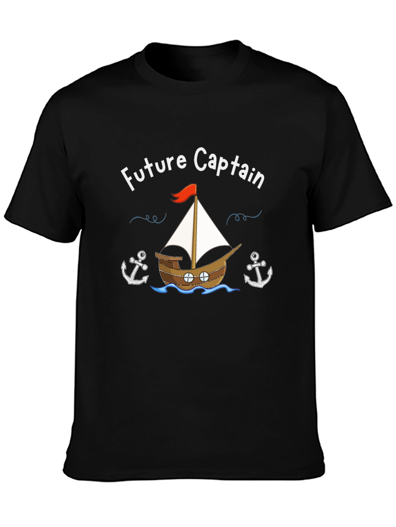 Black Future Captain T-Shirt: Nautical Adventure Awaits view 3