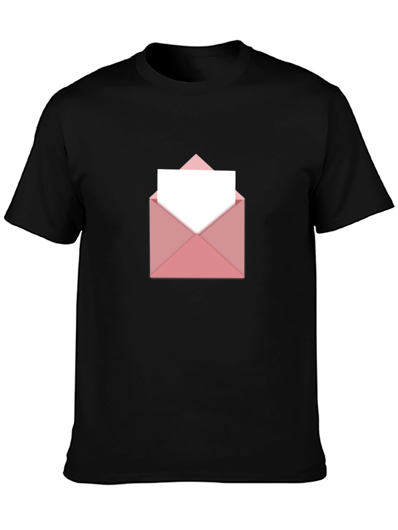 Black Pink Envelope Graphic T-Shirt - Trendy & Stylish view 3