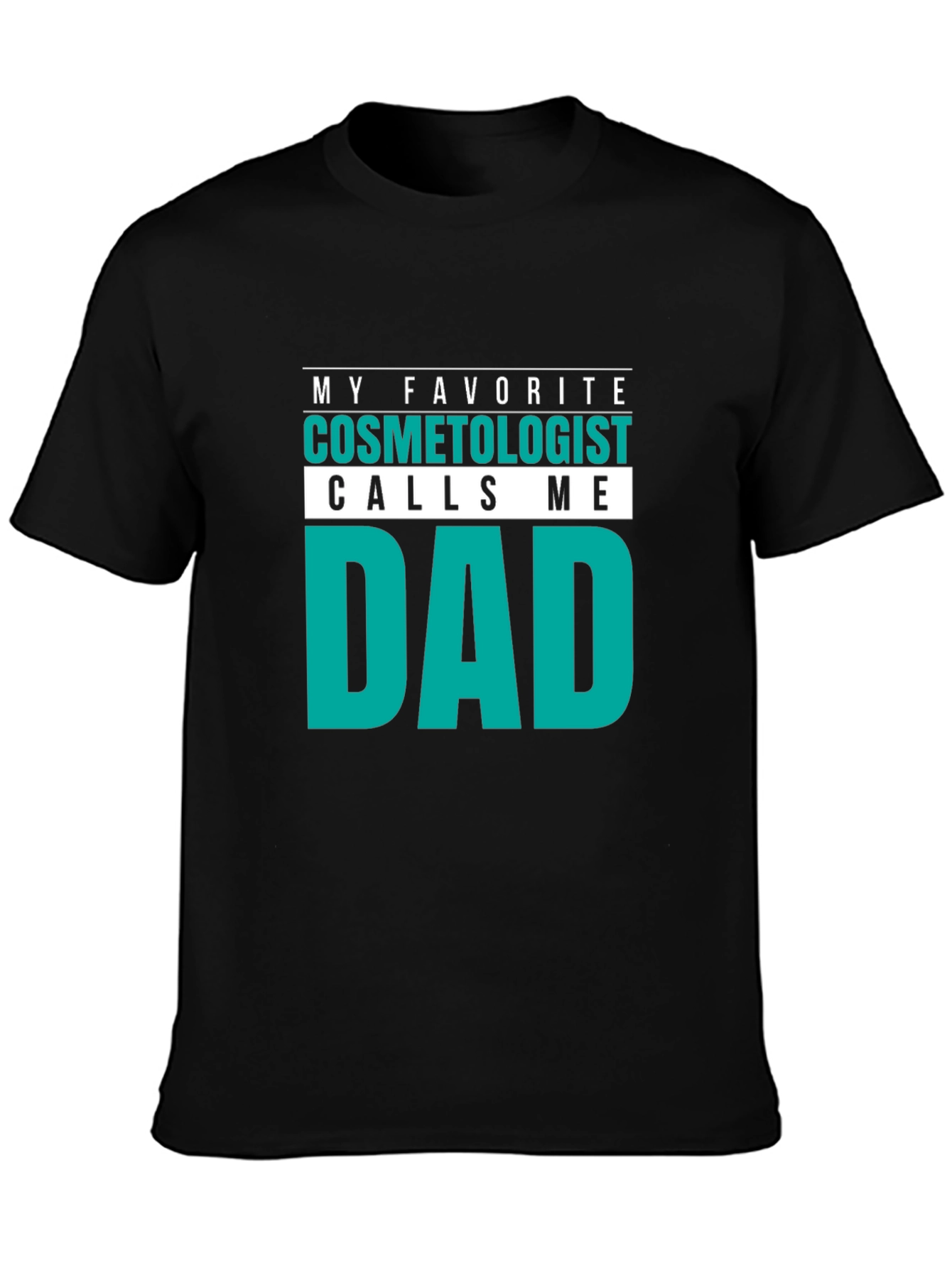 Black Cosmetologist Dad T-Shirt - Funny Gift Idea! view 3