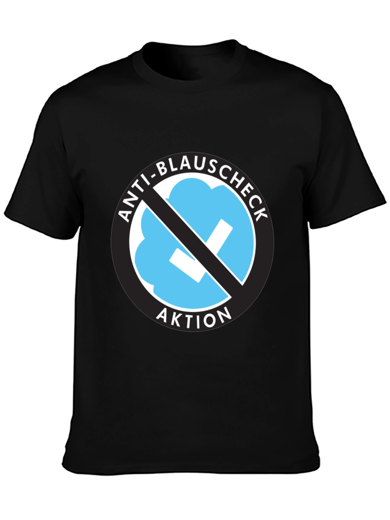 Black Anti-Blauschcheck T-Shirt view 3