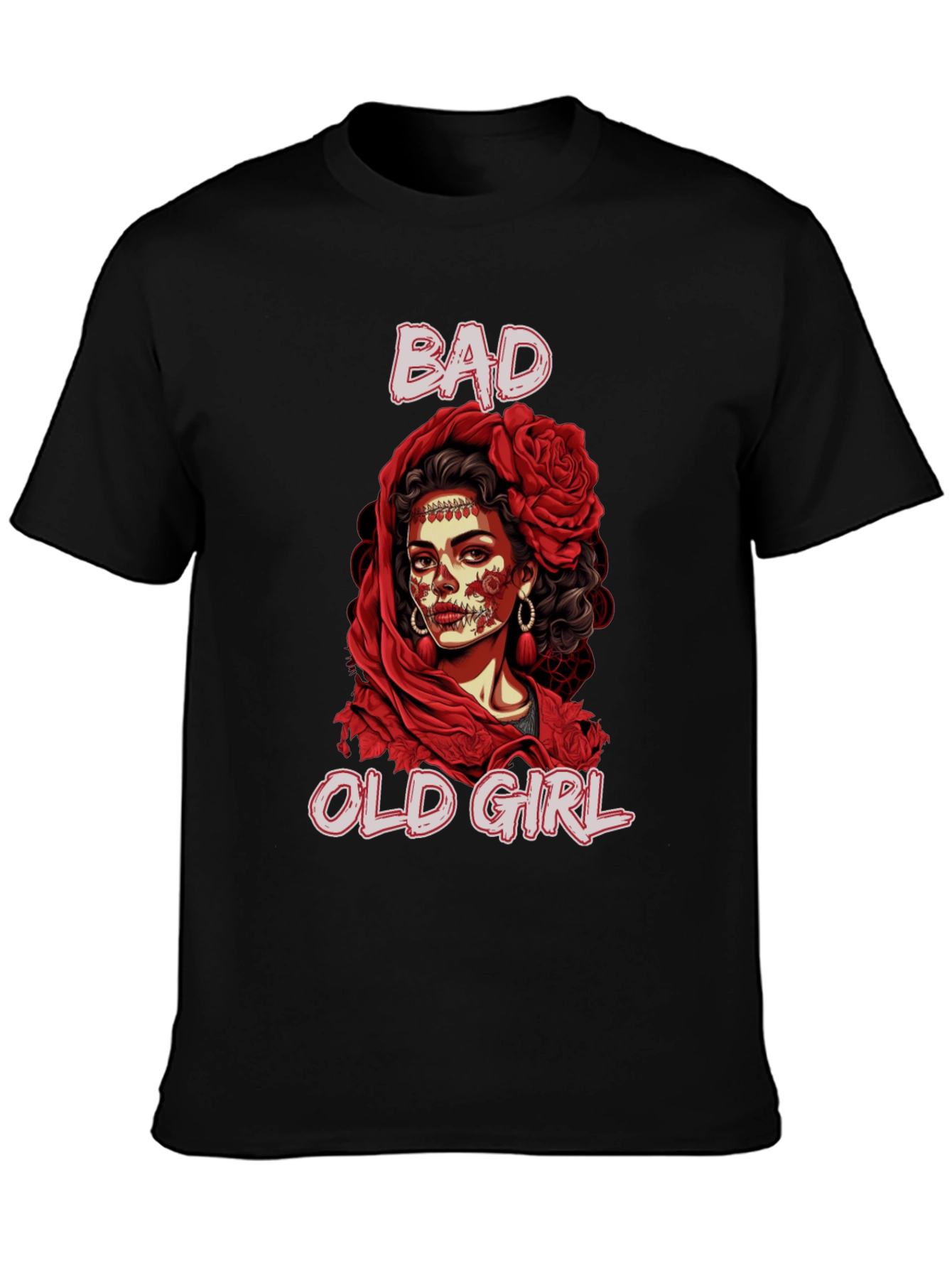 Black Bad Old Girl Graphic Tee view 3