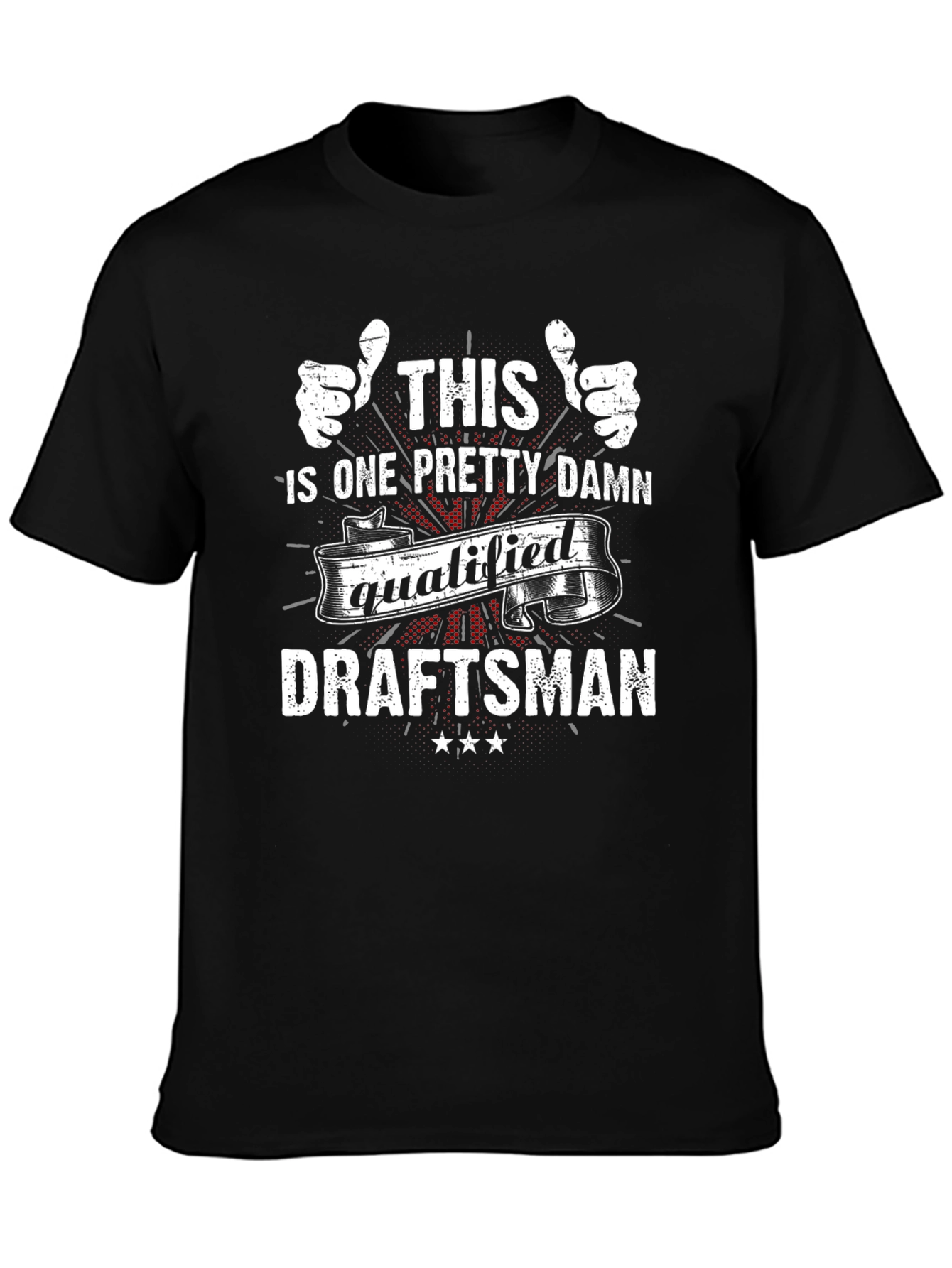 Black Qualified Draftsman Graphic T-Shirt view 3