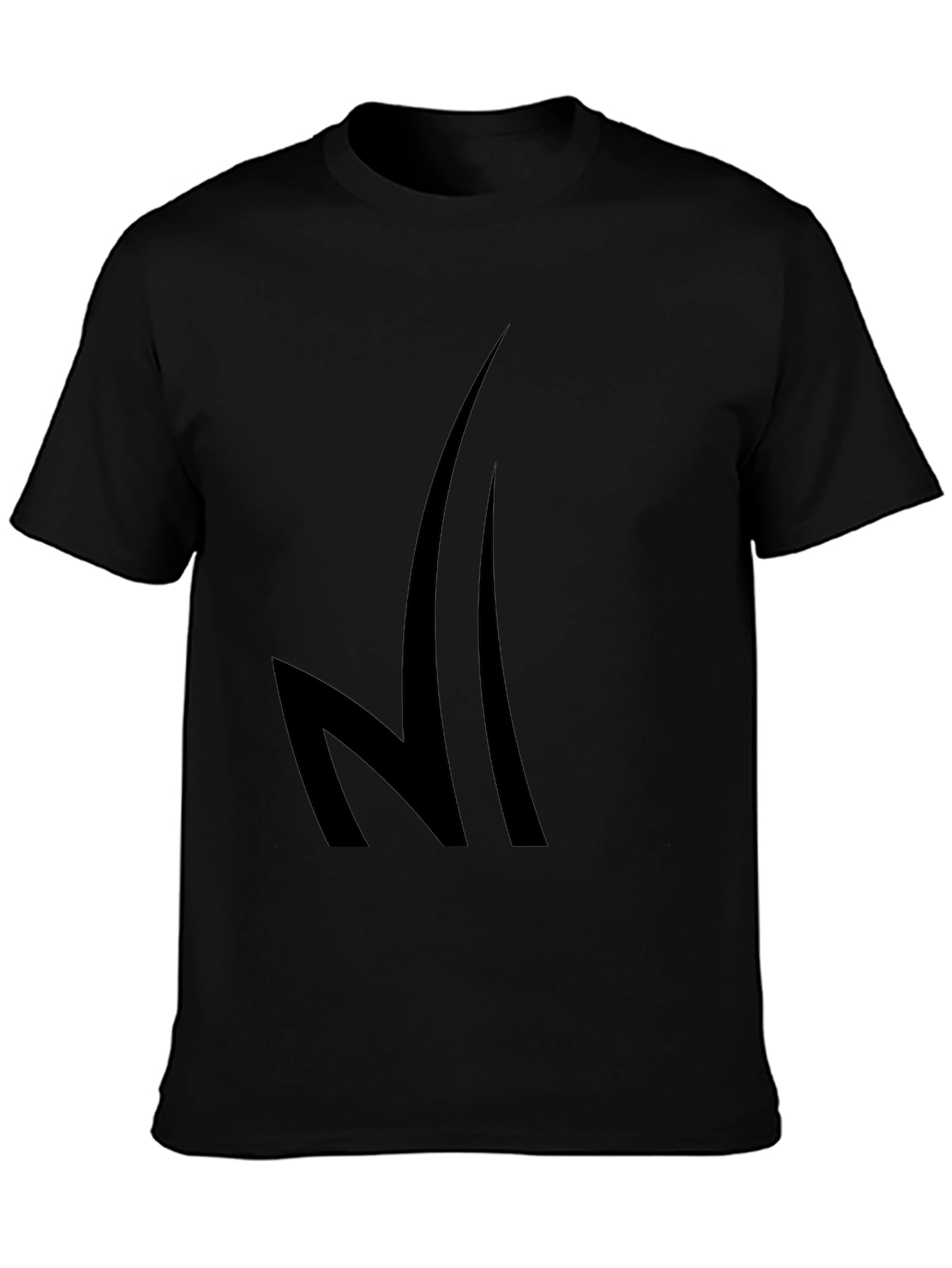 Black Black Graphic Tee - Modern Design view 3