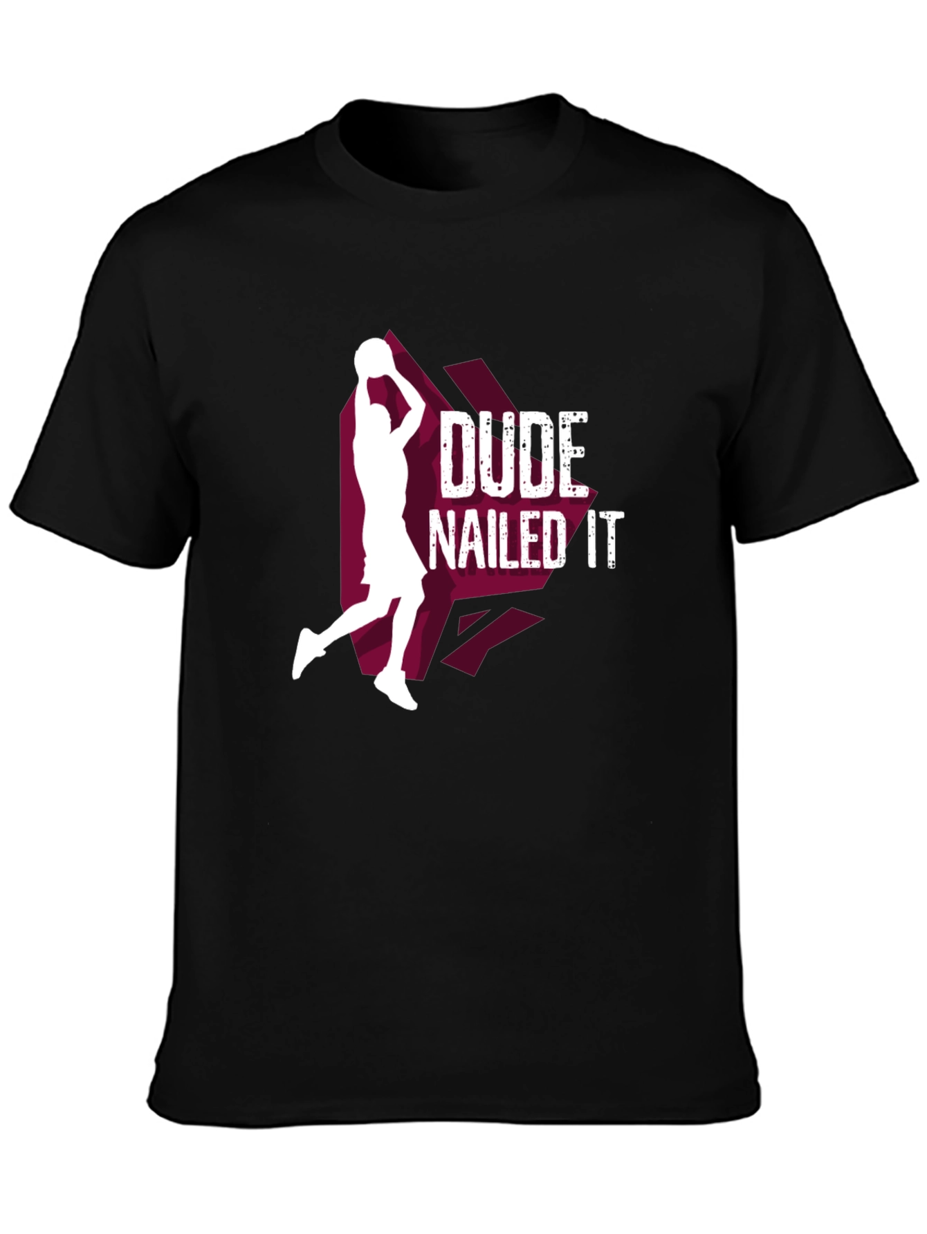 Black Dude Nailed It T-Shirt - Basketball Graphic Tee view 3