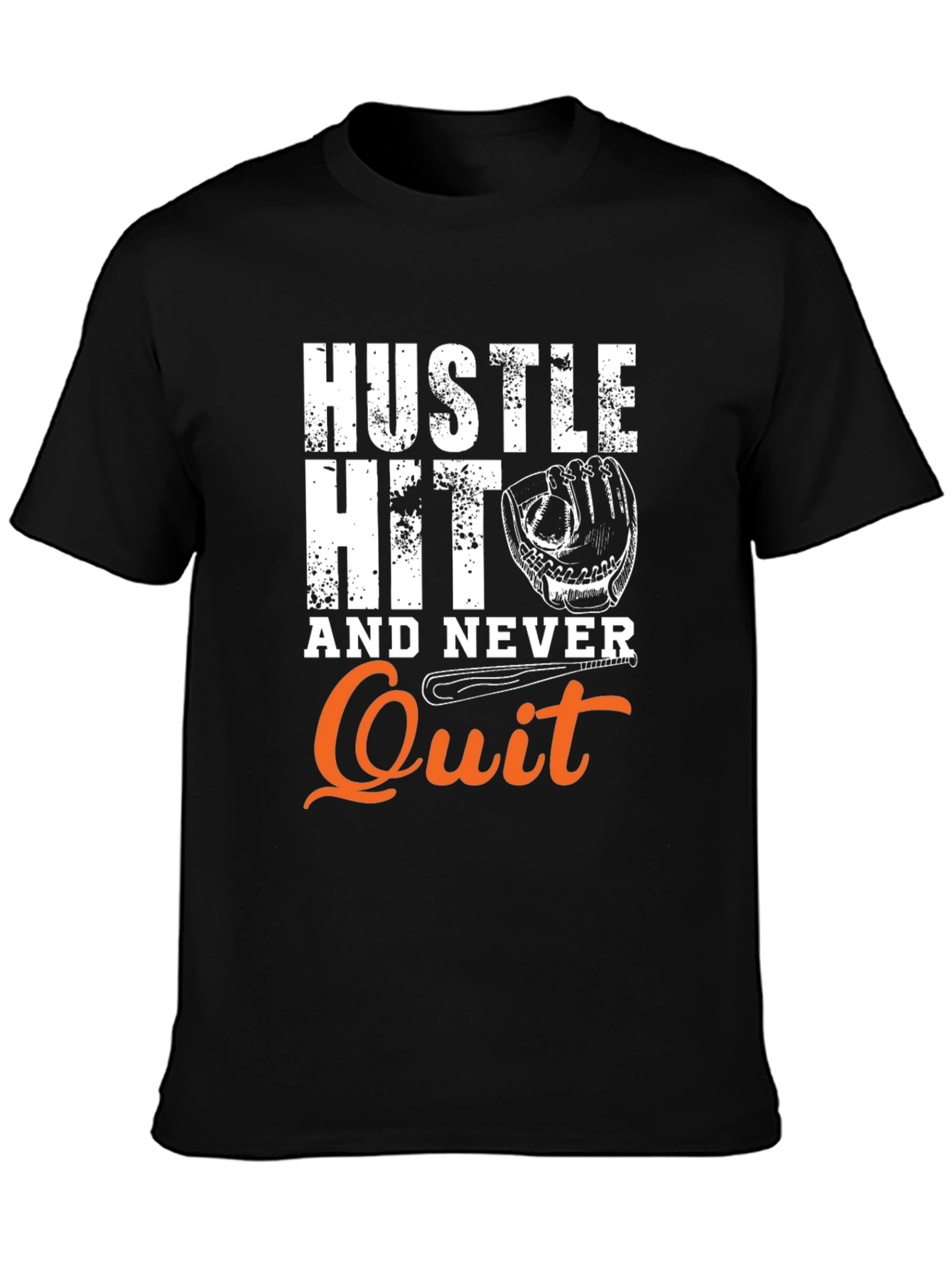 Hustle Hit and Never Quit Graphic Tee - 3