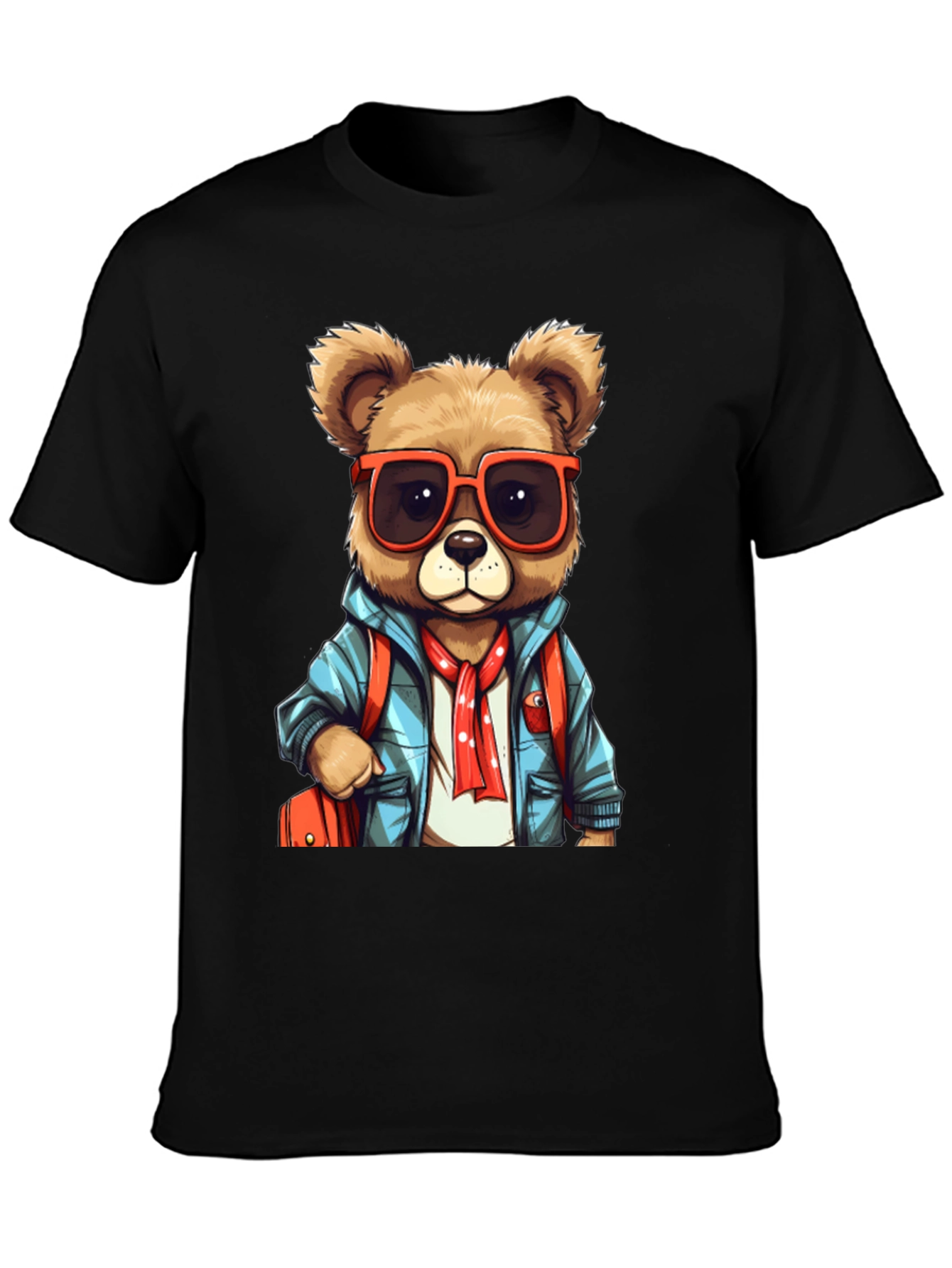 Black Bear with Sunglasses T-Shirt view 3
