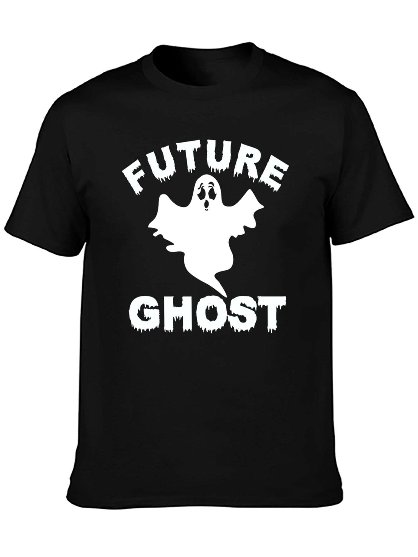 Black Future Ghost T-Shirt - Halloween Spooky Season view 3