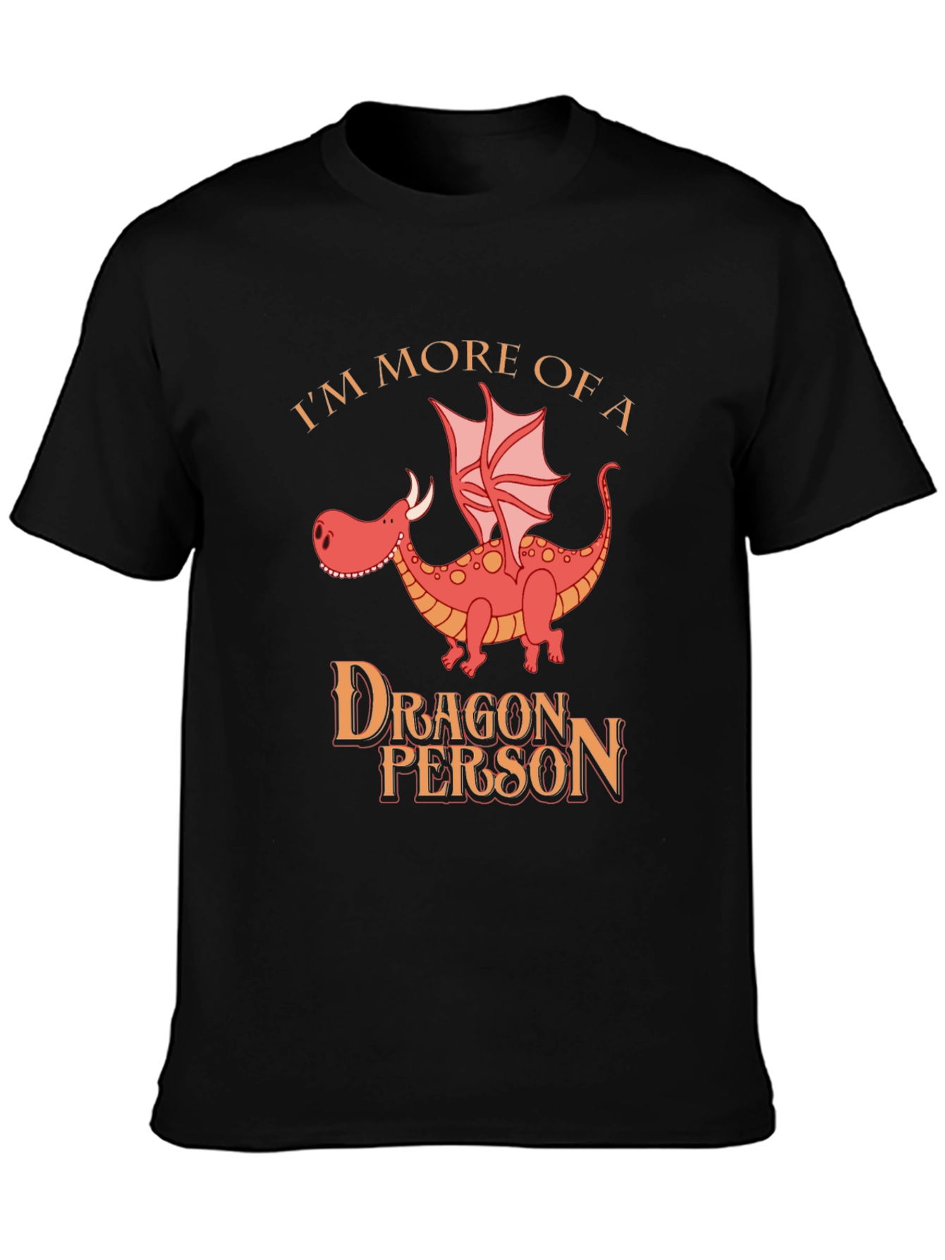 Black Dragon Person T-Shirt: Funny Dragon Lover Tee view 3