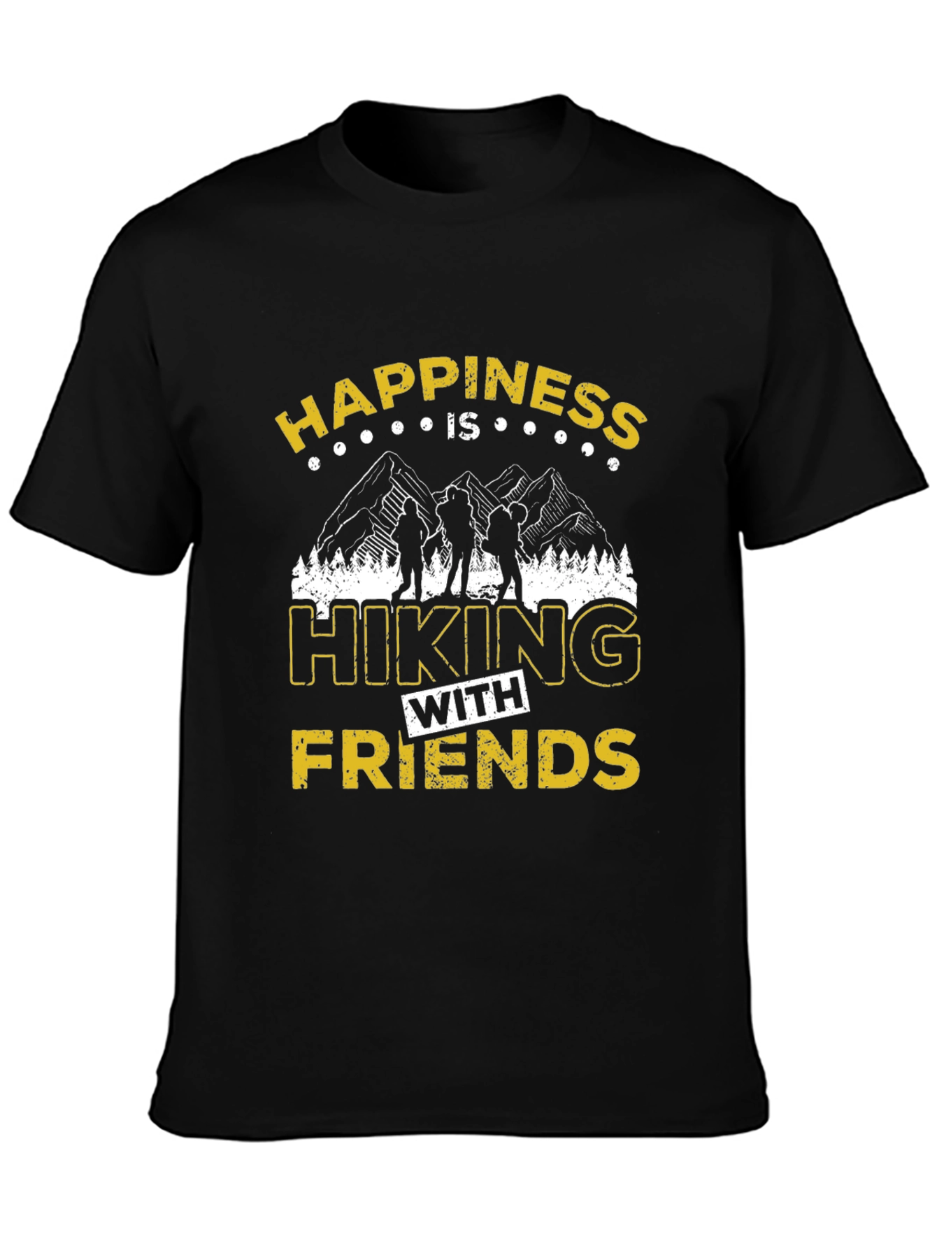 Black Hiking Friends Graphic T-Shirt - Adventure Time! view 3