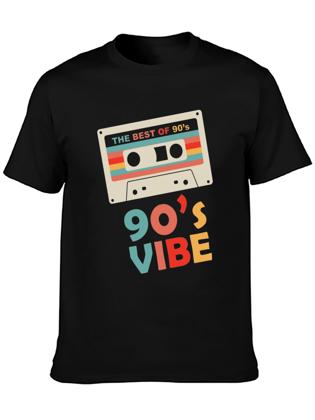 Black Retro 90's Vibe Graphic Tee view 3