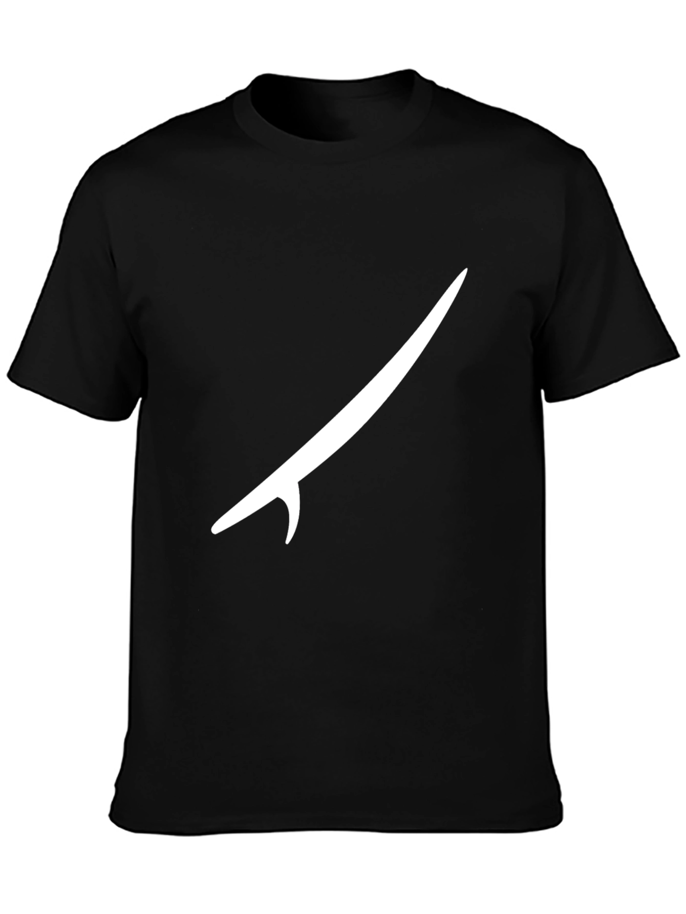 Black Black T-Shirt with Surfboard Graphic view 3