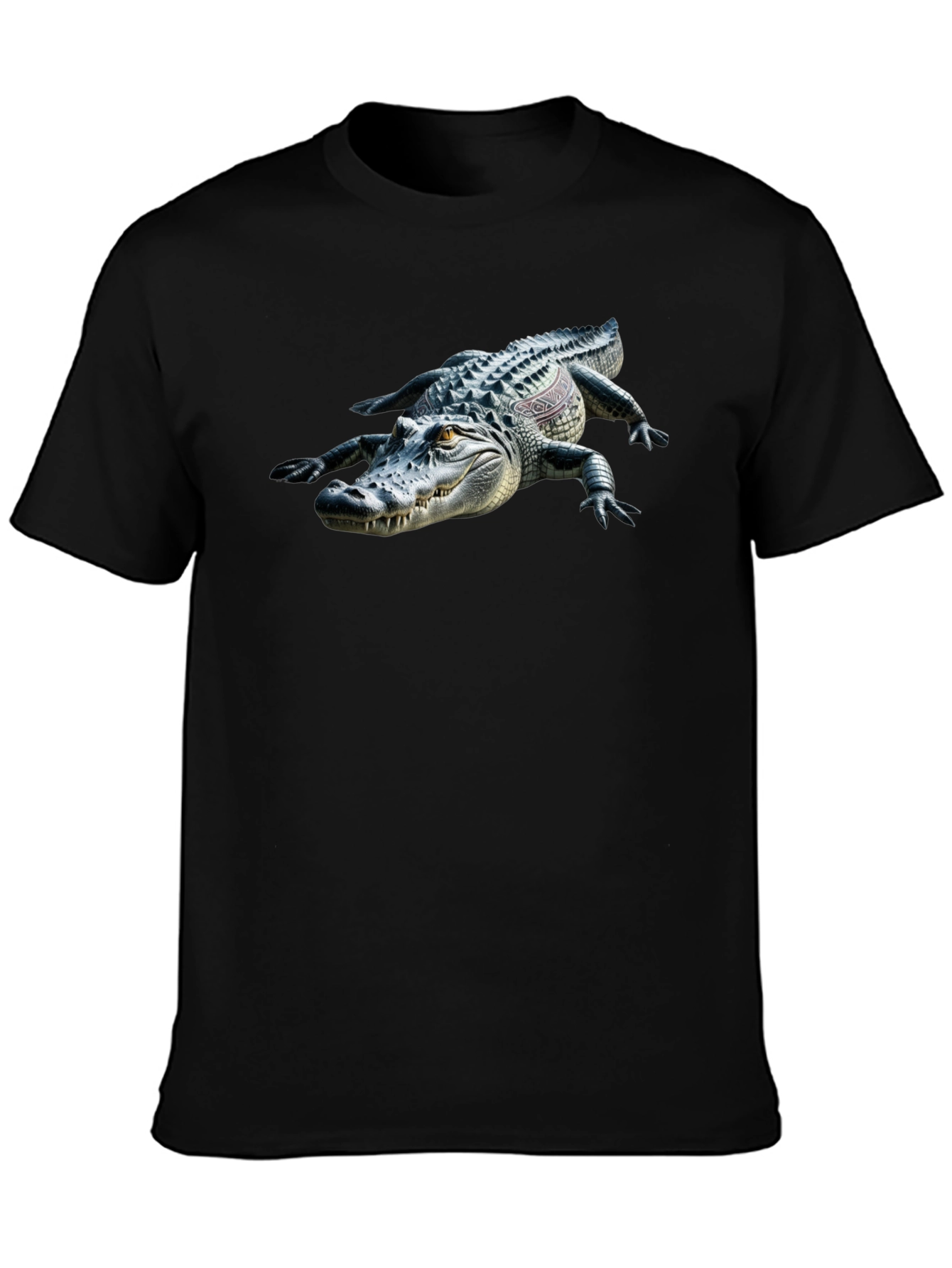 Black Alligator Graphic Black T-Shirt view 3