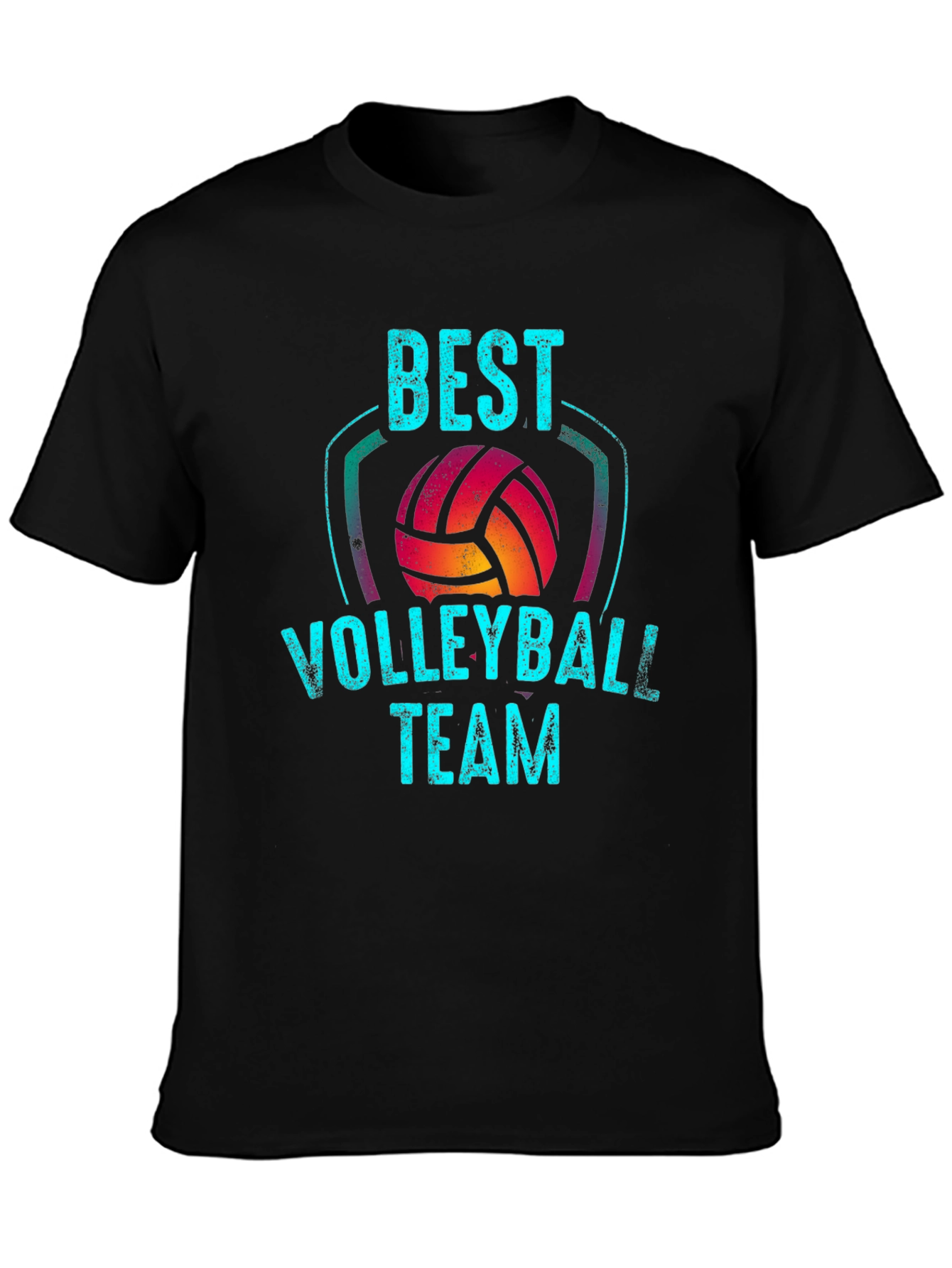 Black Best Volleyball Team Graphic Tee view 3