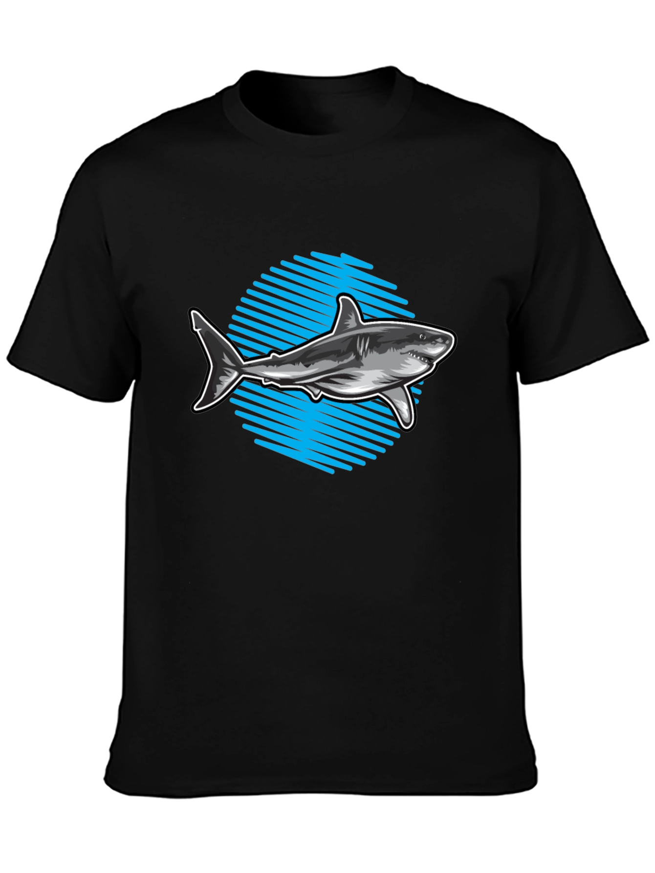 Black Shark Graphic Tee - Men's Black T-Shirt view 3