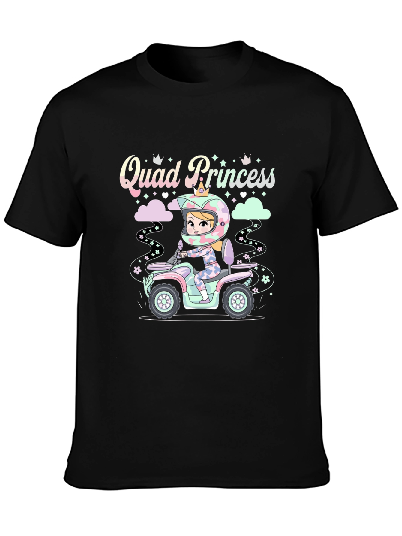Black Quad Princess Graphic T-Shirt view 3