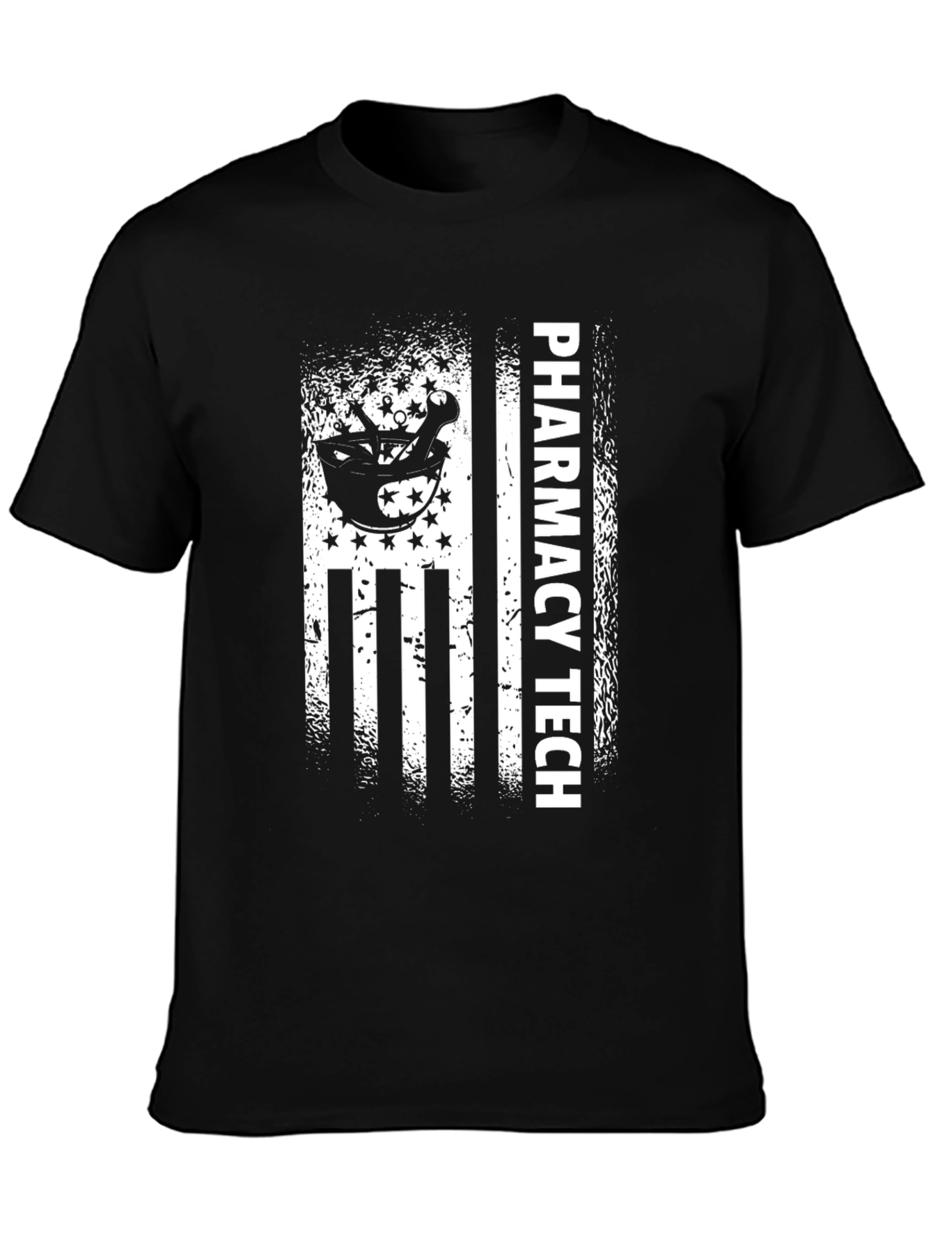 Black Pharmacy Tech Flag T-Shirt view 3