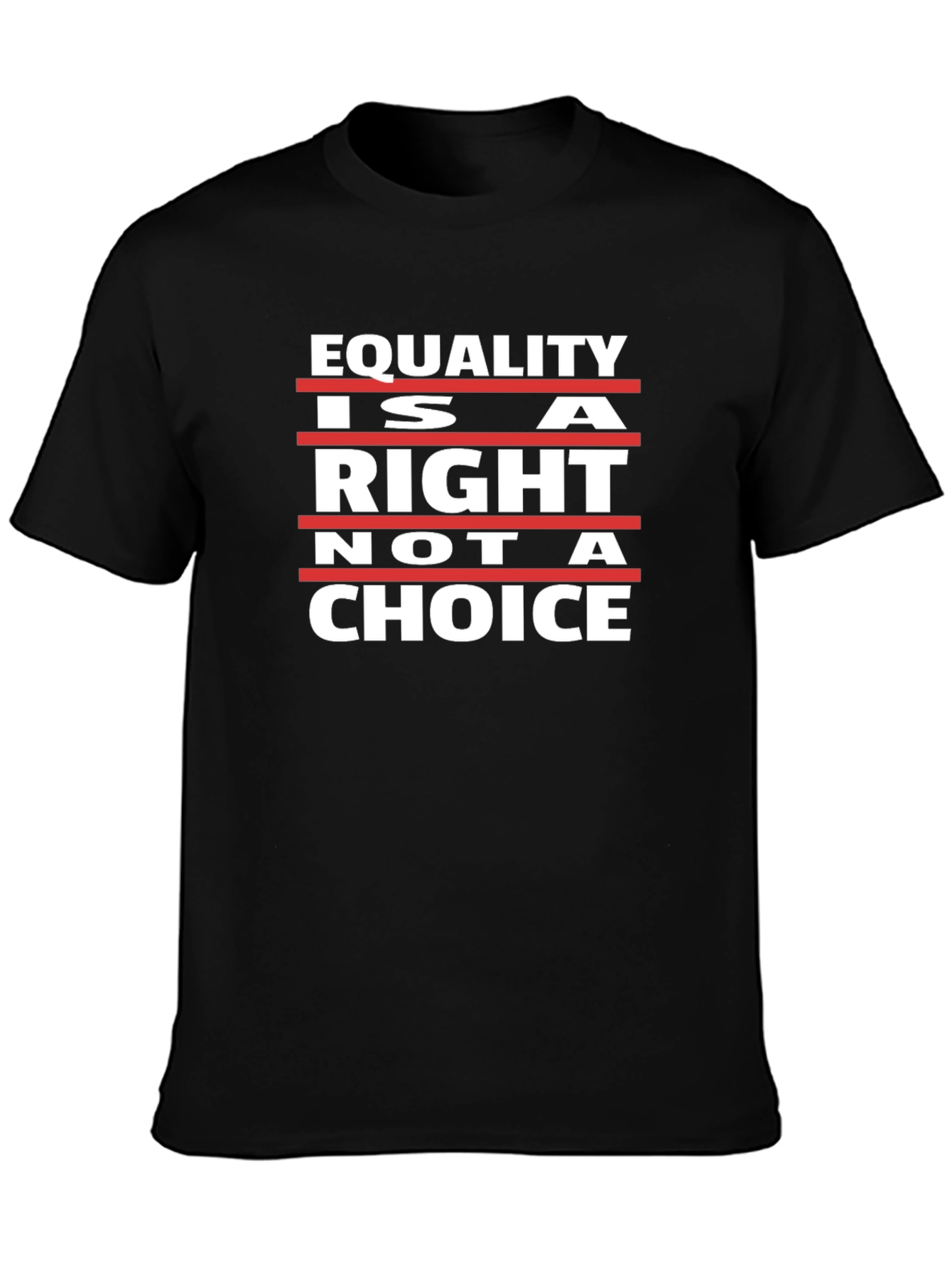 Black Equality is a Right Tee - Black Unisex Shirt view 3