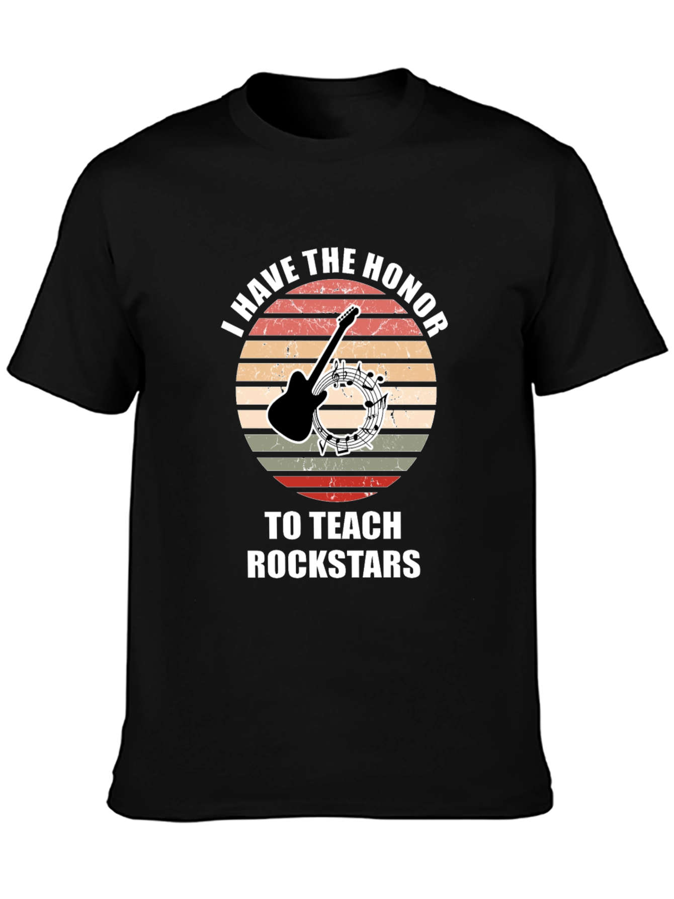 Black I Have The Honor To Teach Rockstars T-Shirt view 3