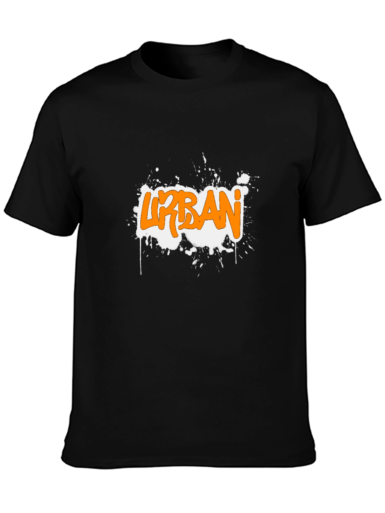 Black Urban Graffiti Style Black T-Shirt view 3