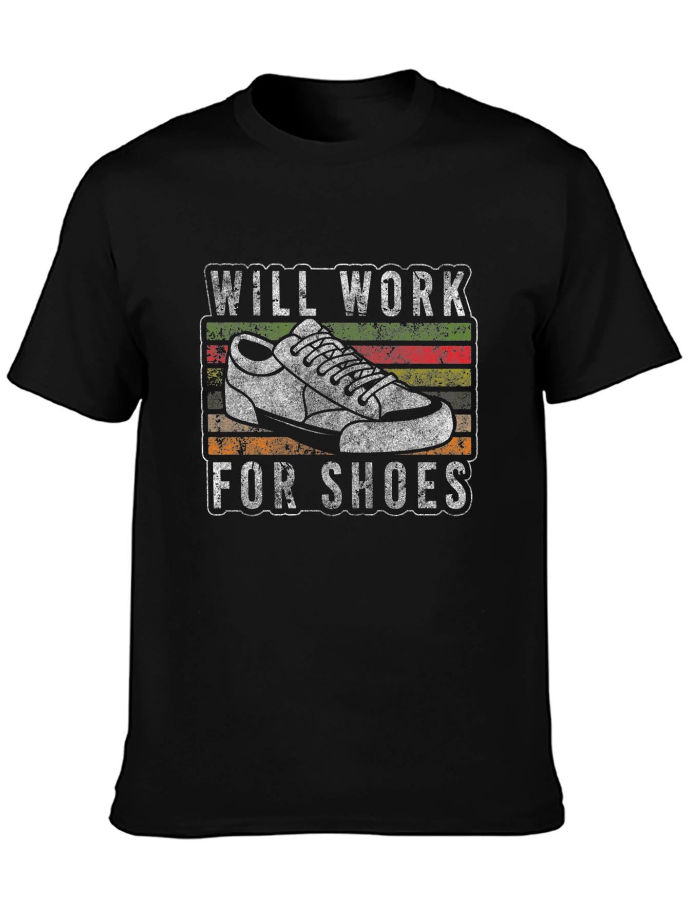 Black Will Work For Shoes T-Shirt | Casual Style view 3