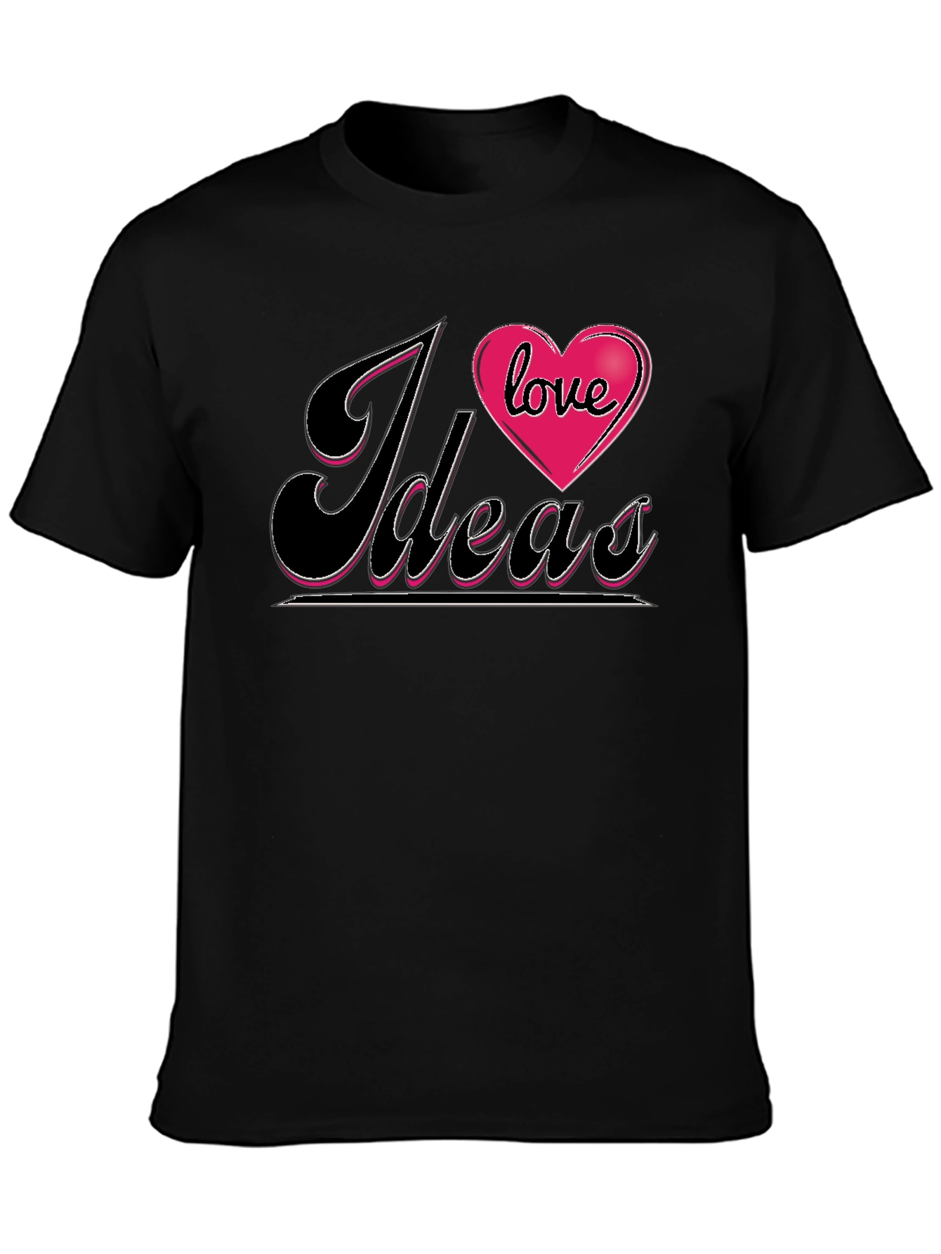 Black I Love Ideas Graphic Tee - Black T-Shirt view 3