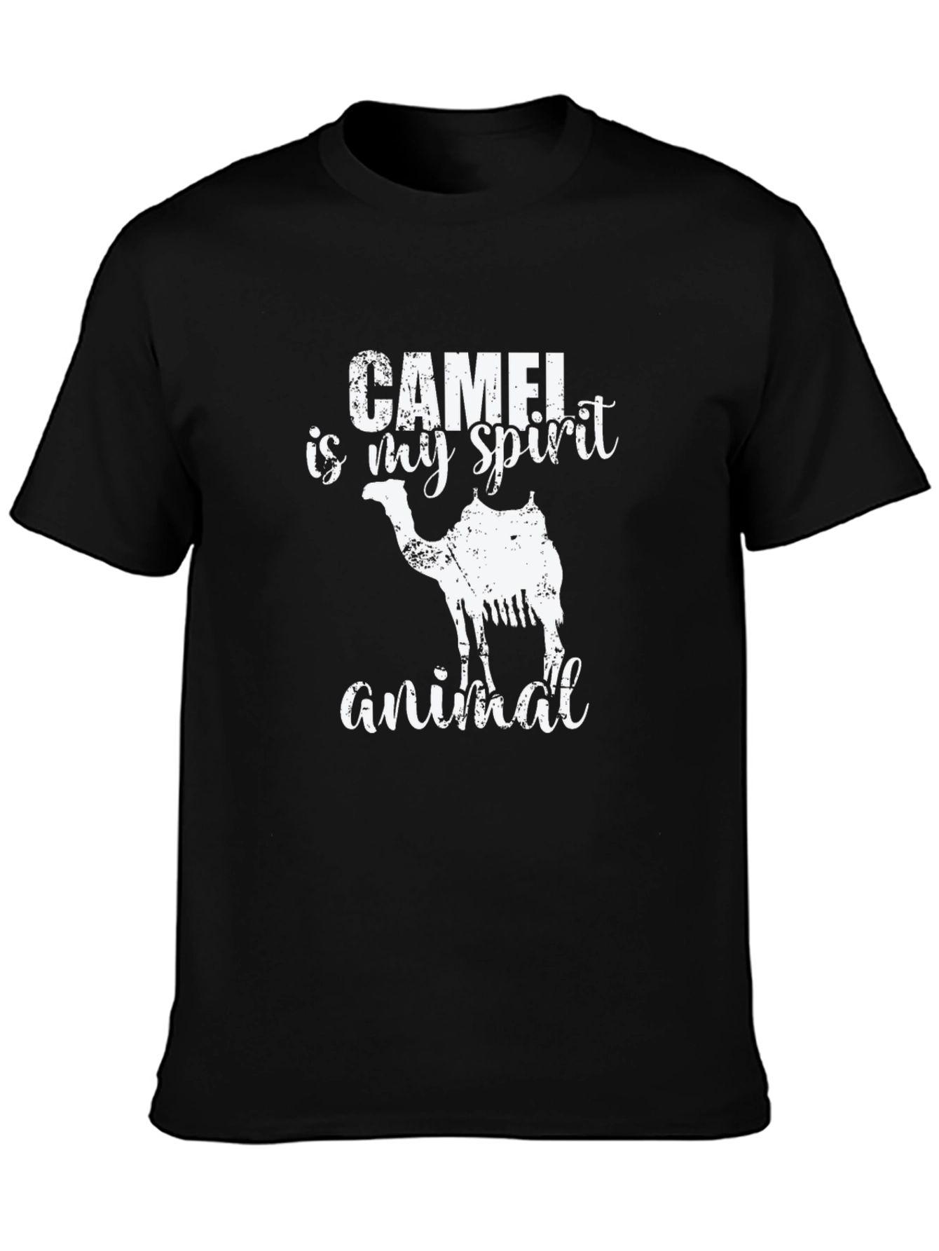 Black Camel is My Spirit Animal T-Shirt - Black view 3