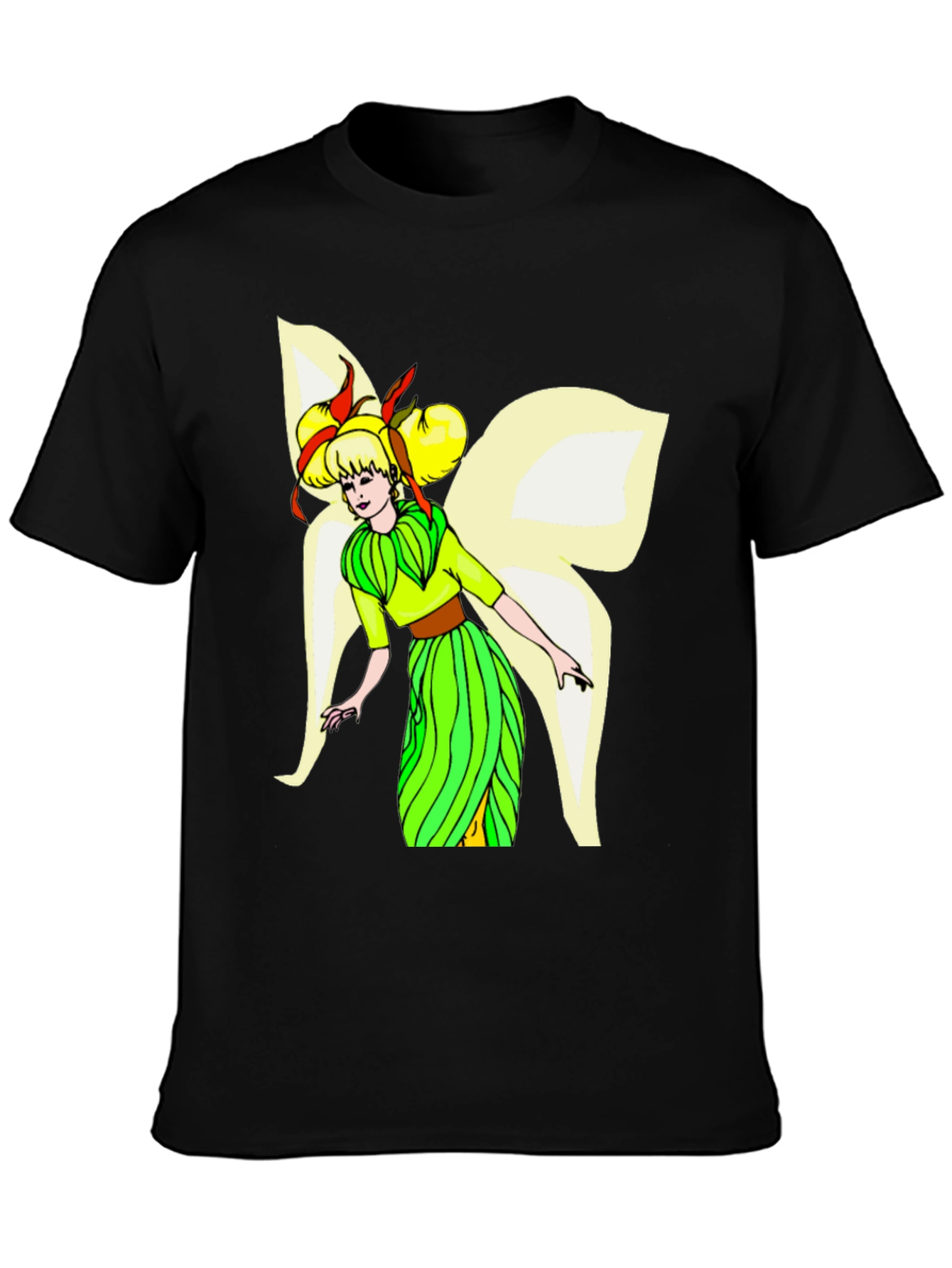 Black Fairy Graphic Black T-Shirt view 3