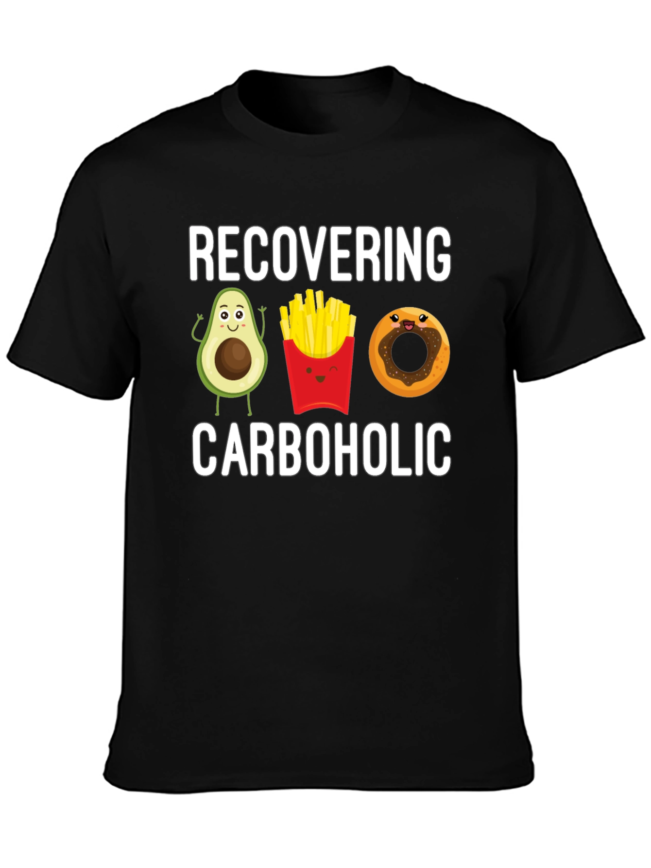 Black Recovering Carboholic T-Shirt view 3