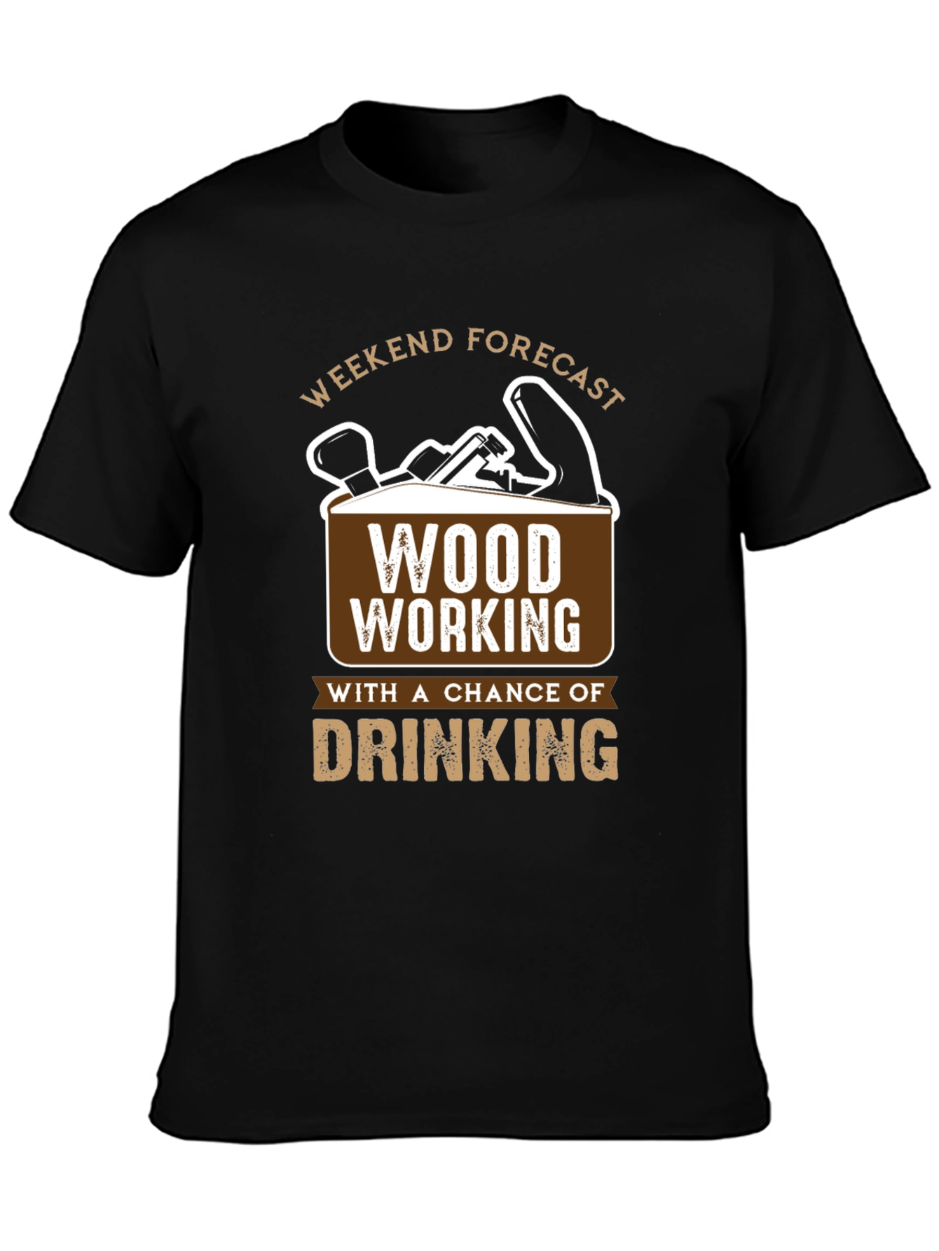 Black Weekend Forecast Woodworking T-Shirt view 3