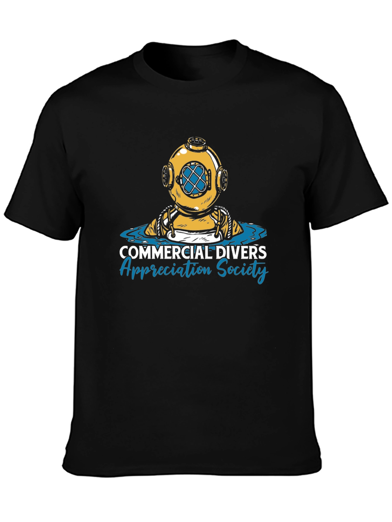 Black Commercial Divers Appreciation Society T-Shirt view 3