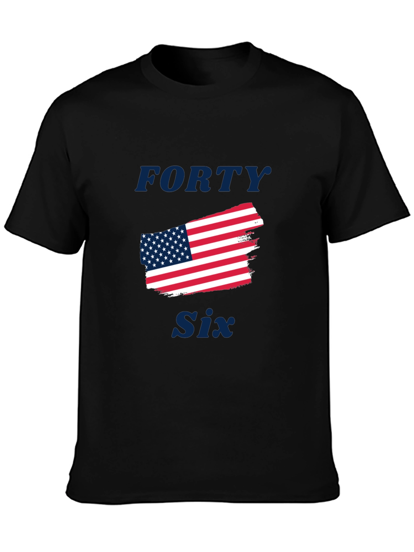 Black Forty Six American Flag Graphic Tee view 3