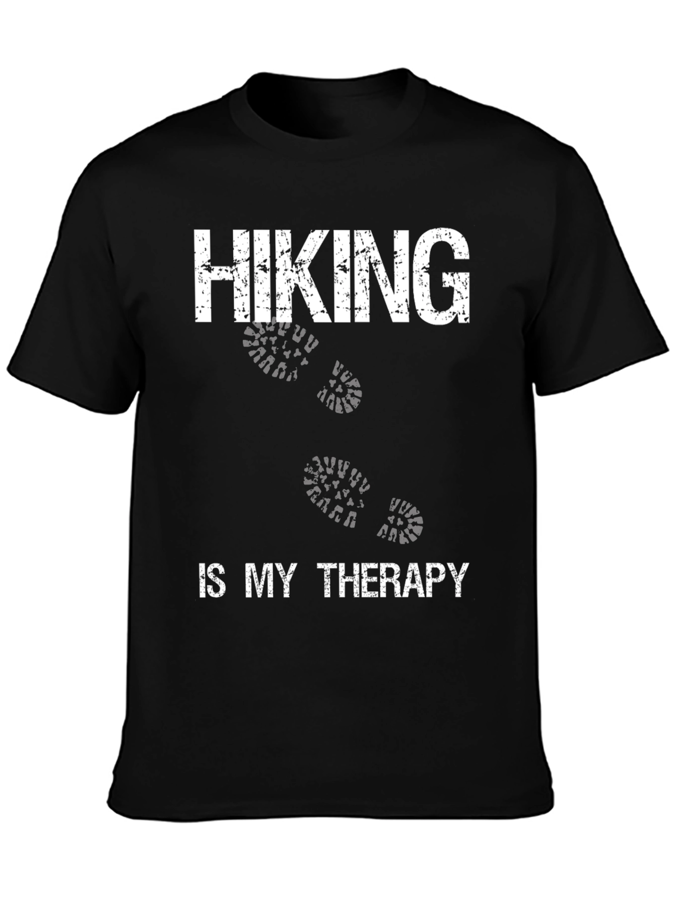 Black Hiking is My Therapy Graphic Tee view 3
