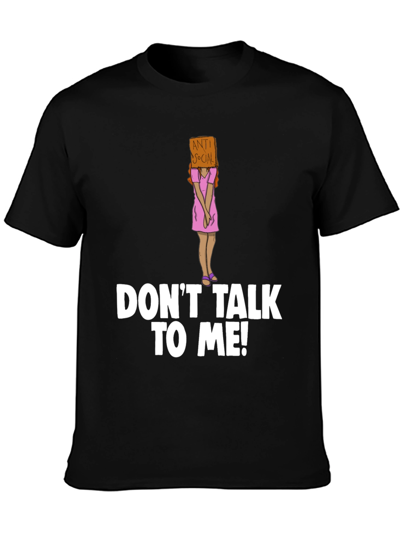 Black Anti-Social T-Shirt - 'Don't Talk To Me!' Novelty Tee view 3