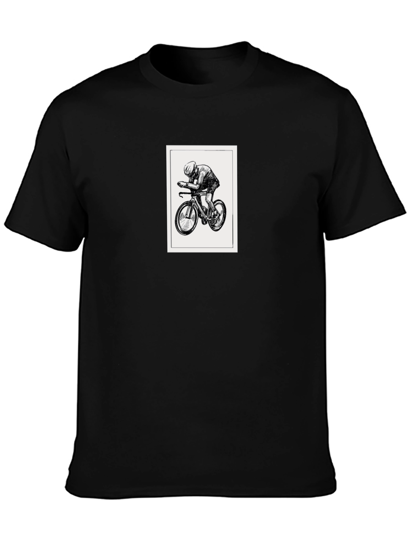 Black Black Graphic Tee - Cycling Design view 3