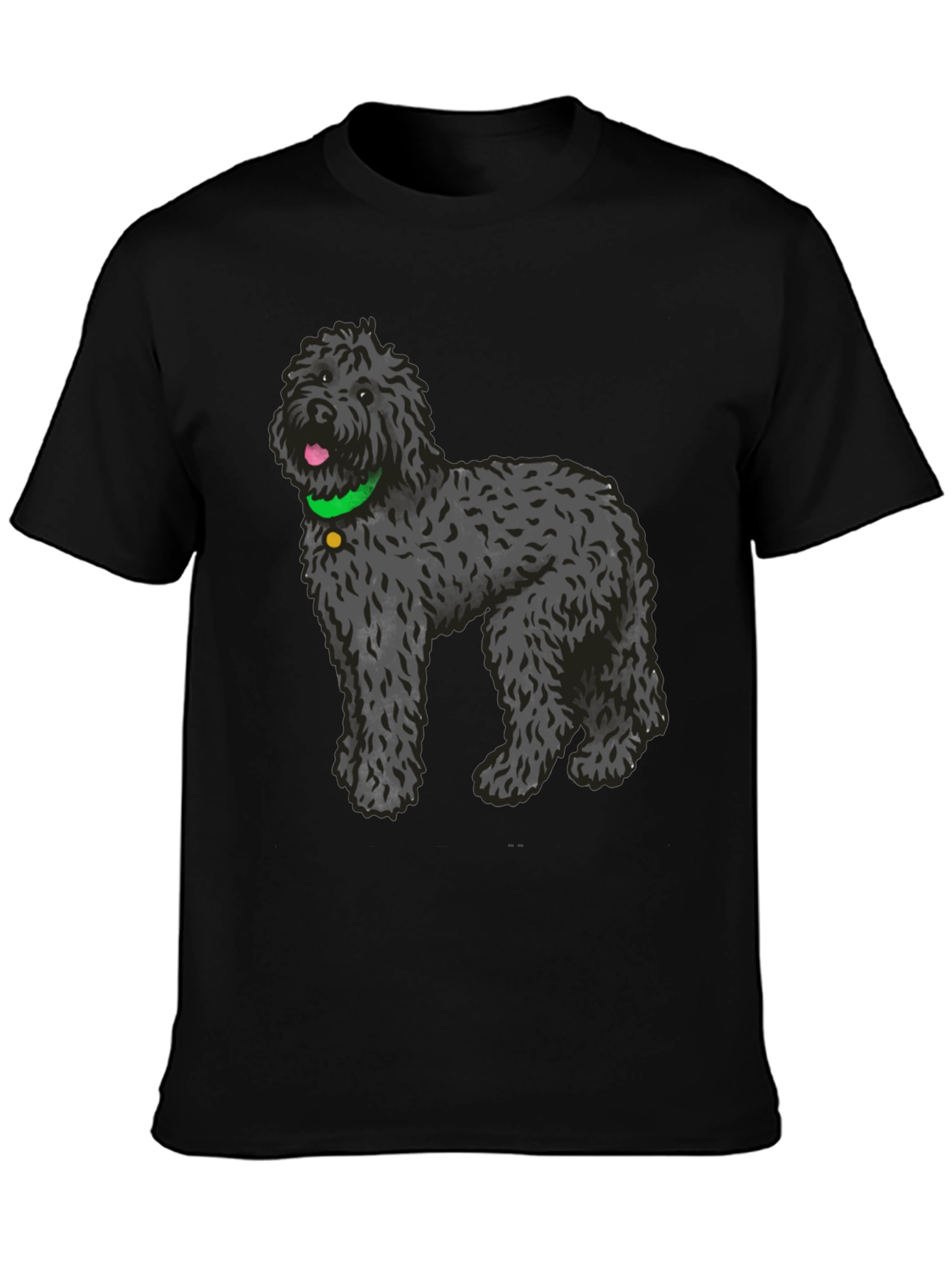 Black Dog Lover Tee - Black Portuguese Water Dog Graphic T-Shirt view 3