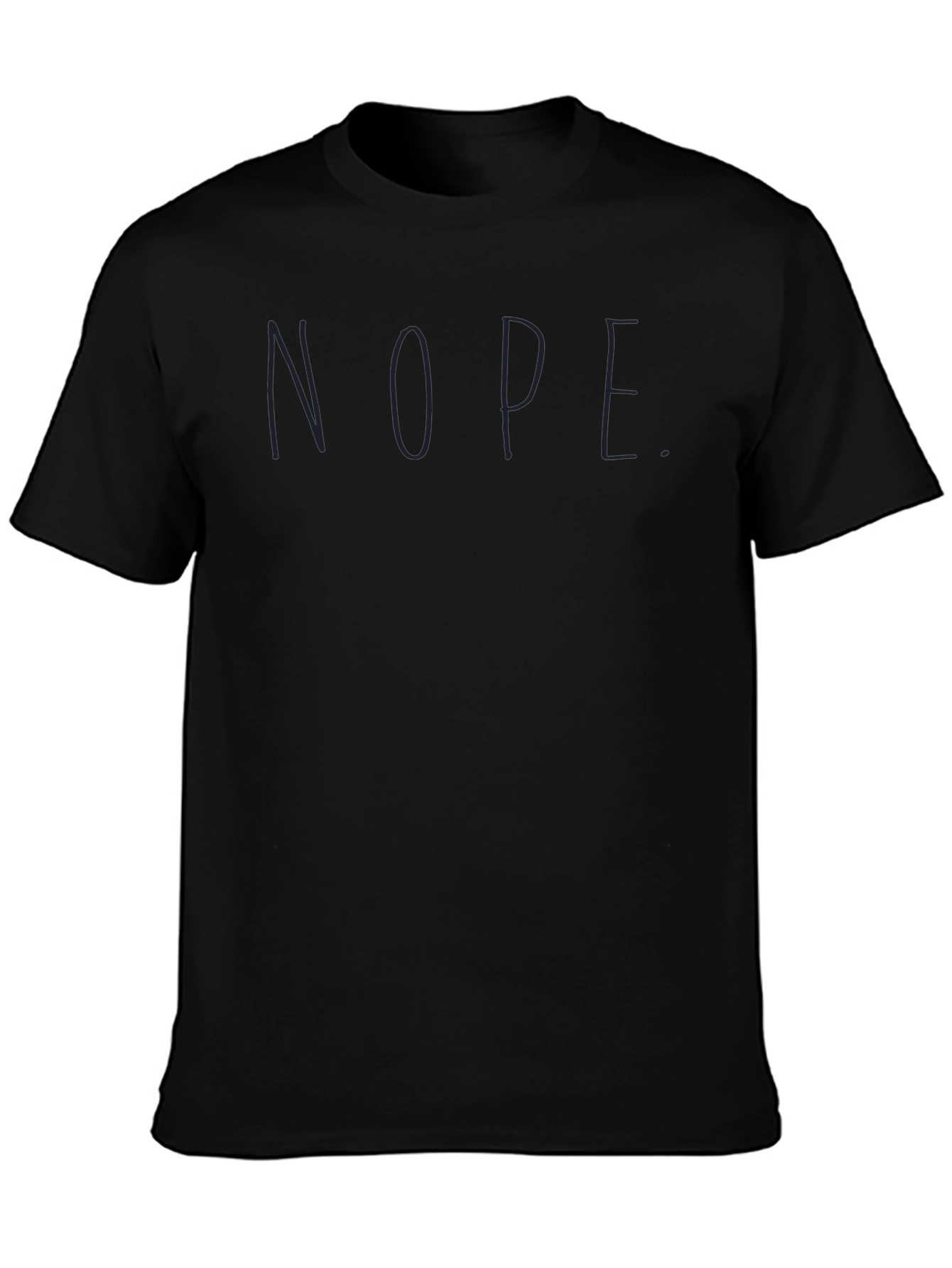 Black Nope Graphic Tee - Comfy Casual T-Shirt view 3