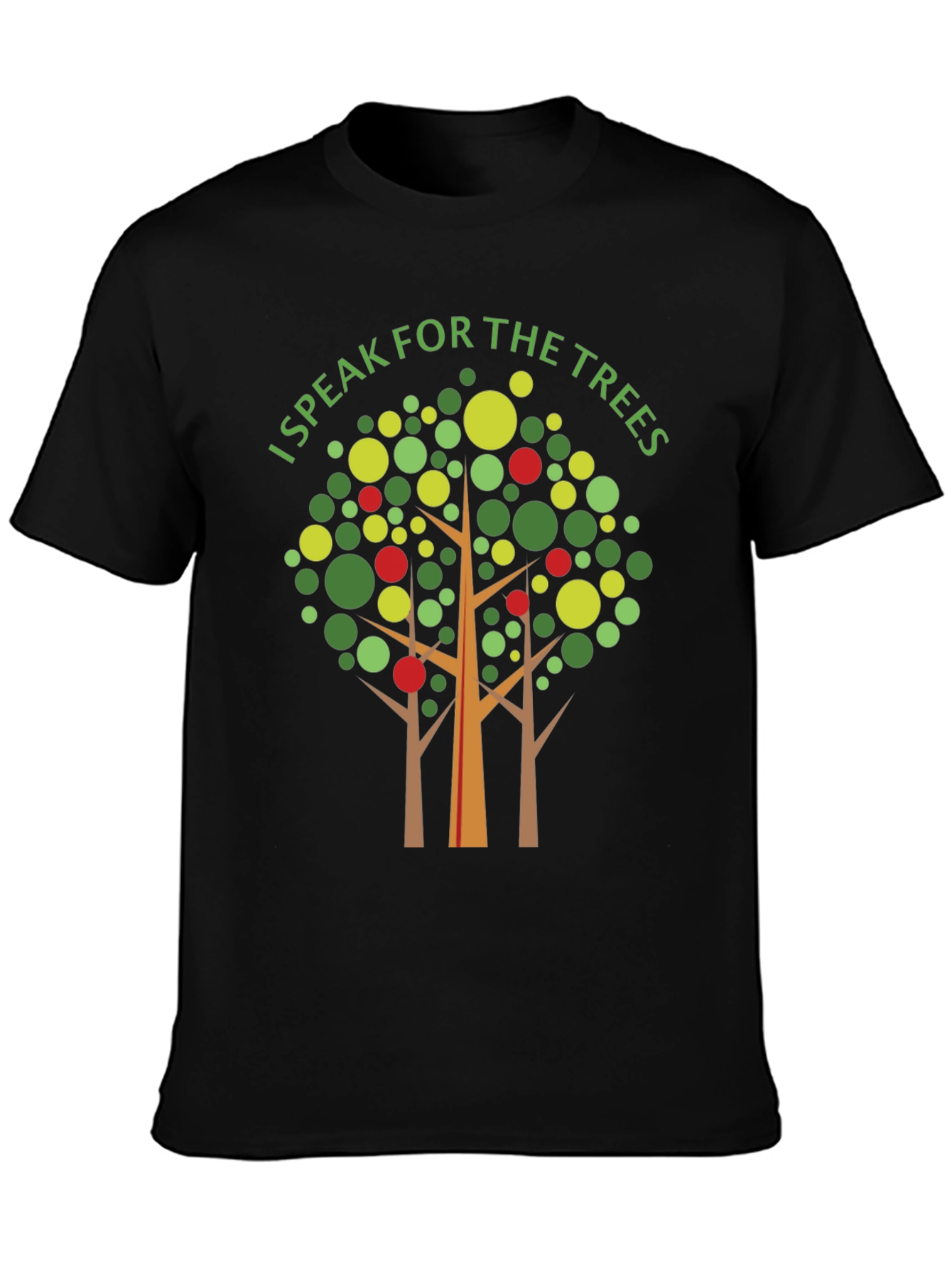 Black I Speak for the Trees Graphic T-Shirt view 3