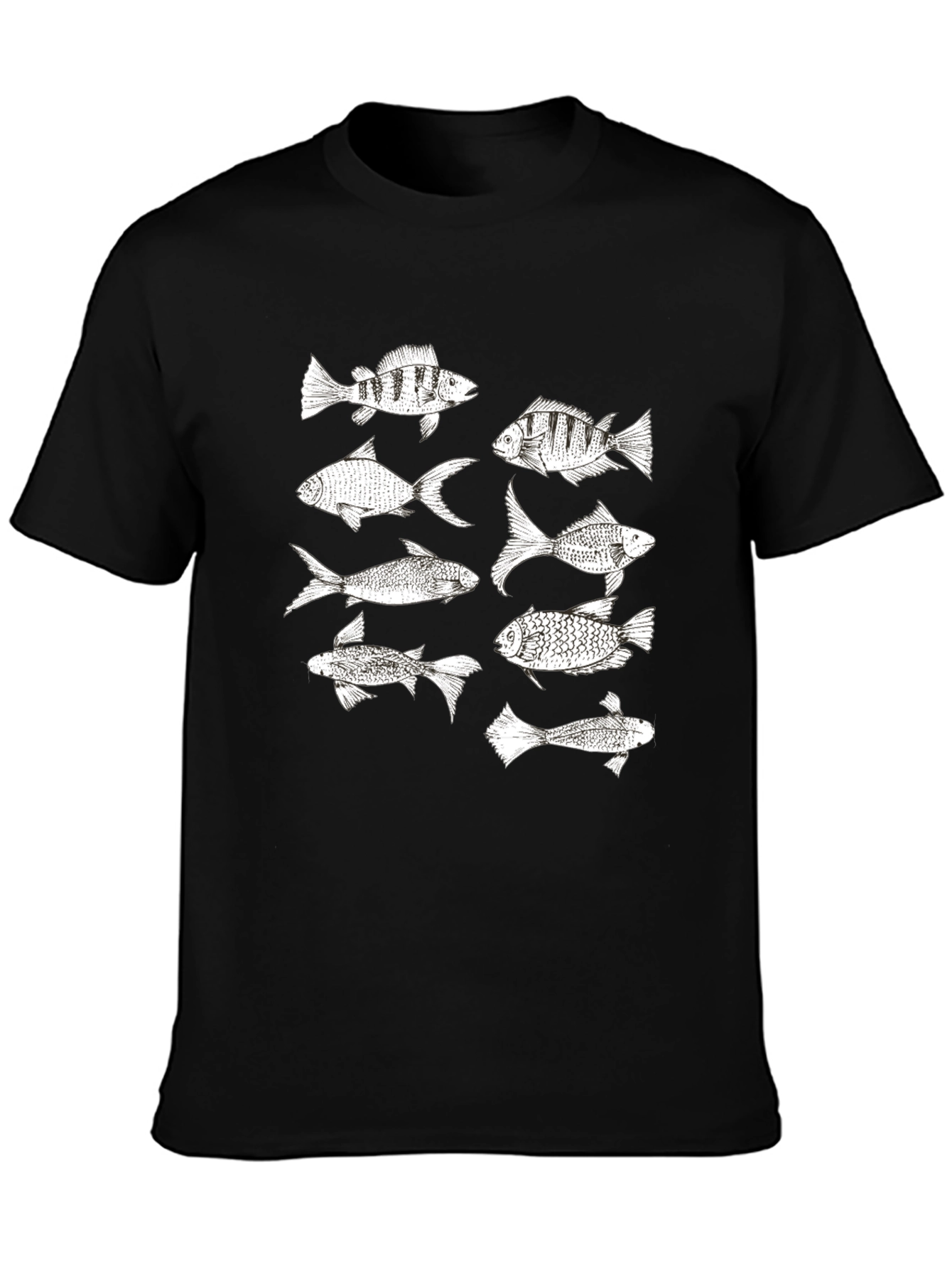 Black Fish Graphic Tee - Black Cotton Blend view 3