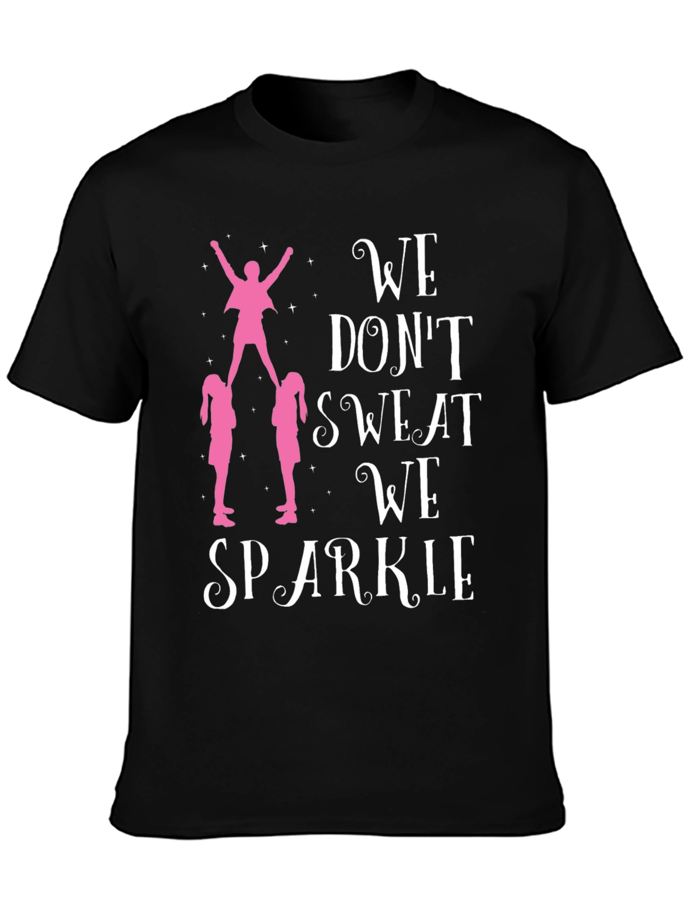 Black Cheer Sparkle T-Shirt view 3