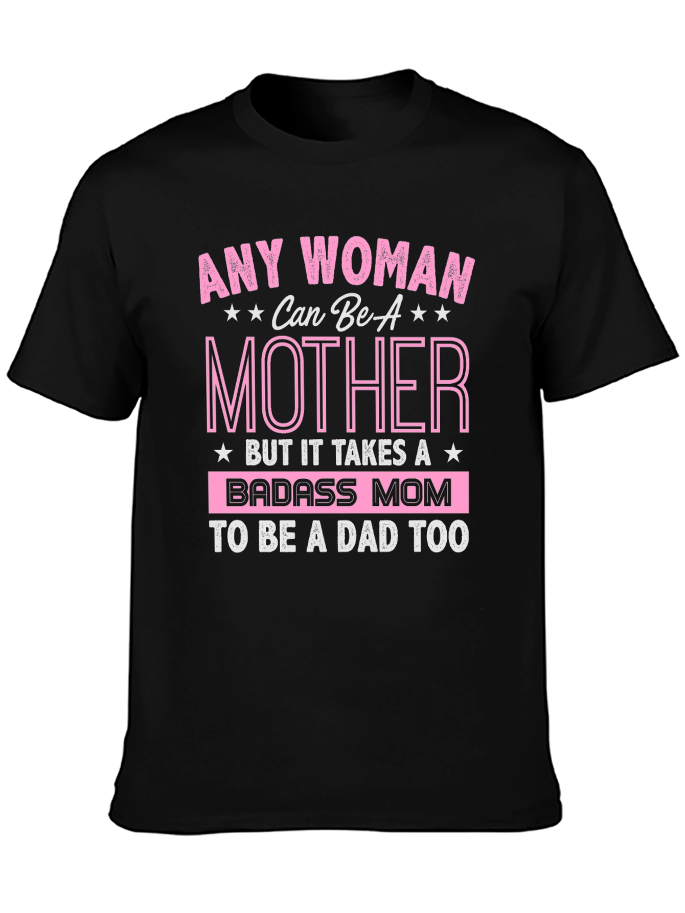 Black Badass Mom T-Shirt - Mother's Day Gift view 3
