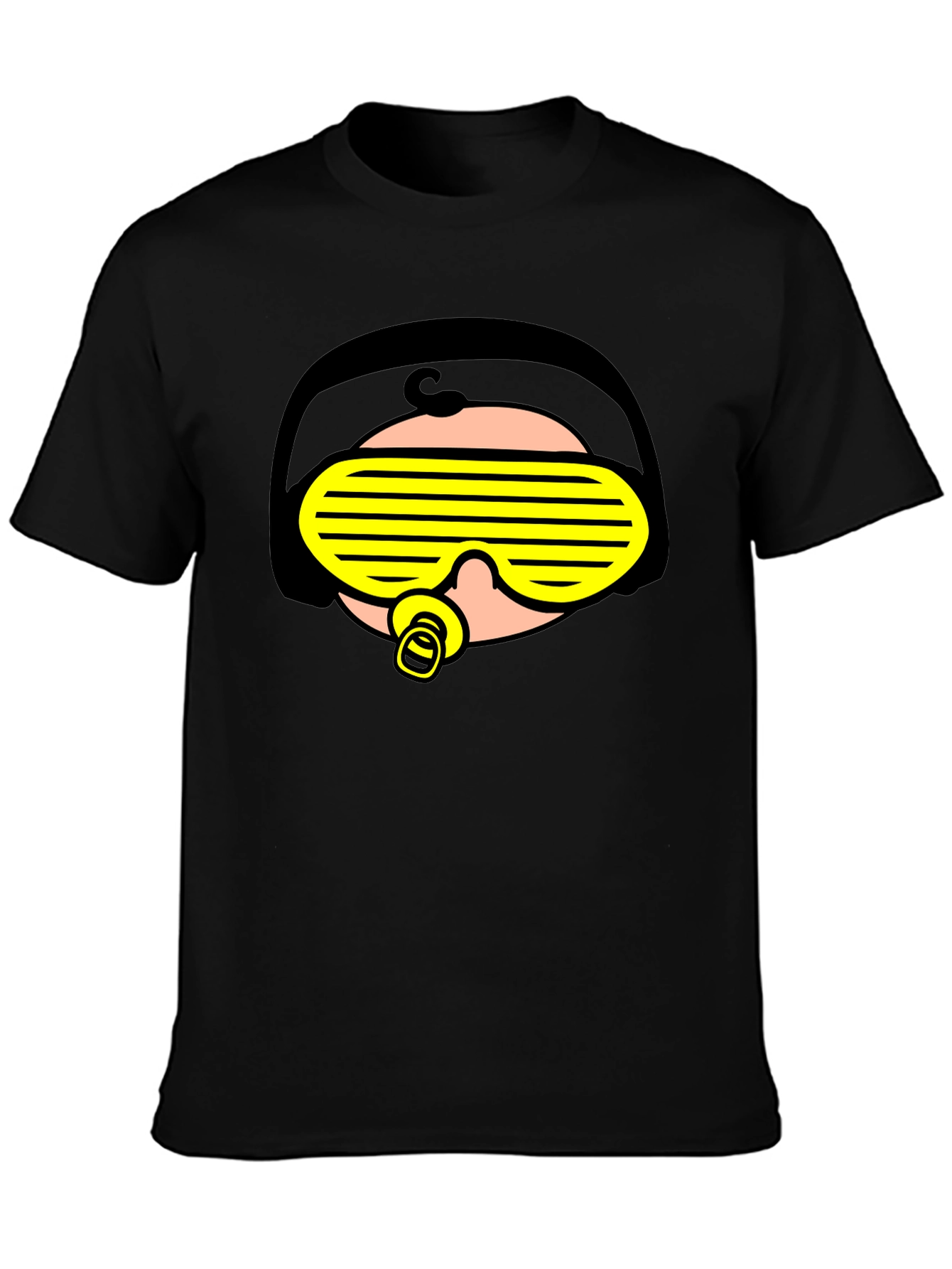 Black Baby DJ T-Shirt - Funny Graphic Tee for Music Lovers view 3