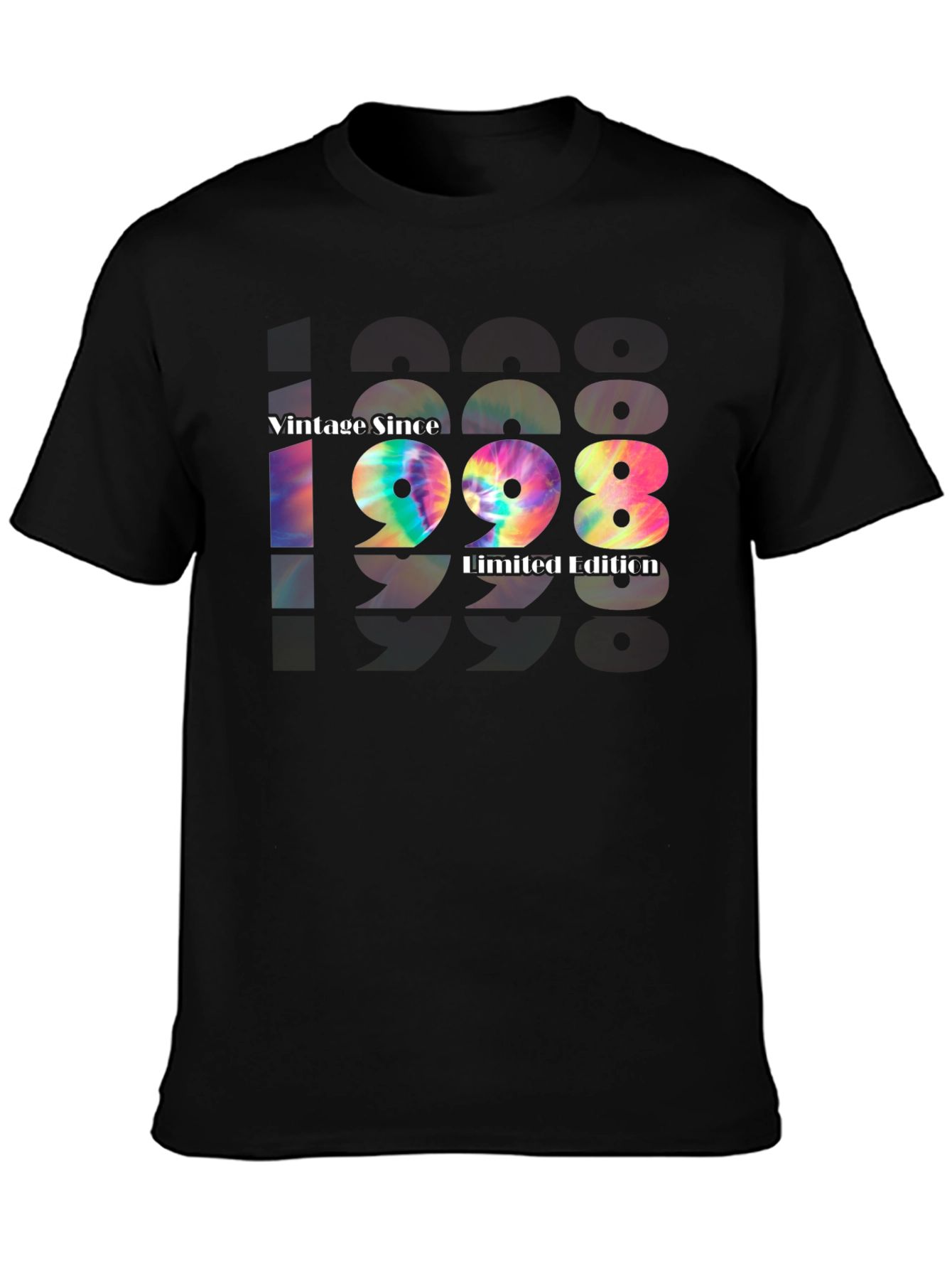 Black Vintage Since 1998 Limited Edition Graphic T-Shirt view 3