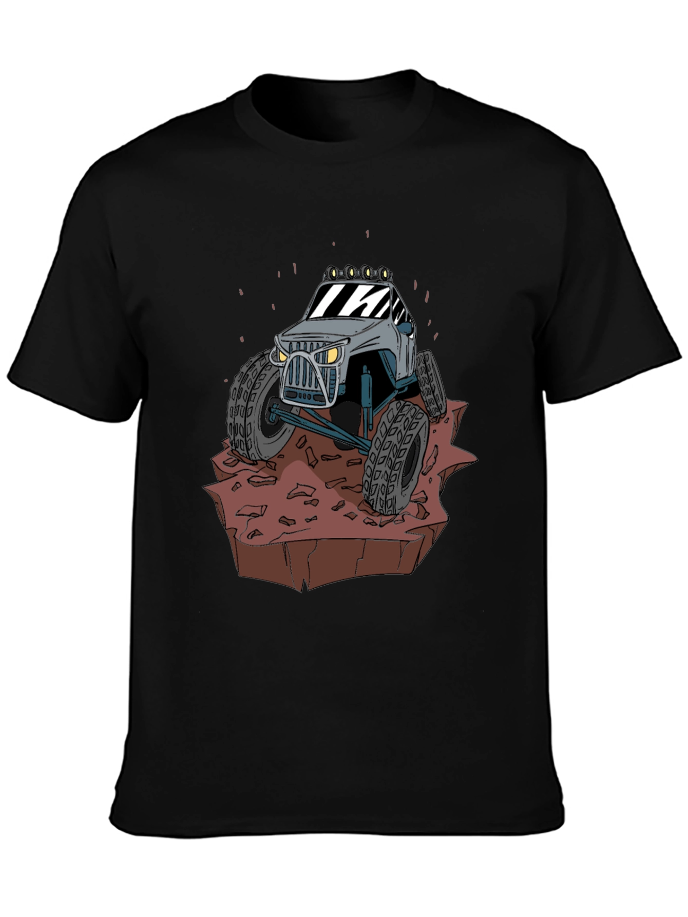Black Off-Road Adventure T-Shirt view 3